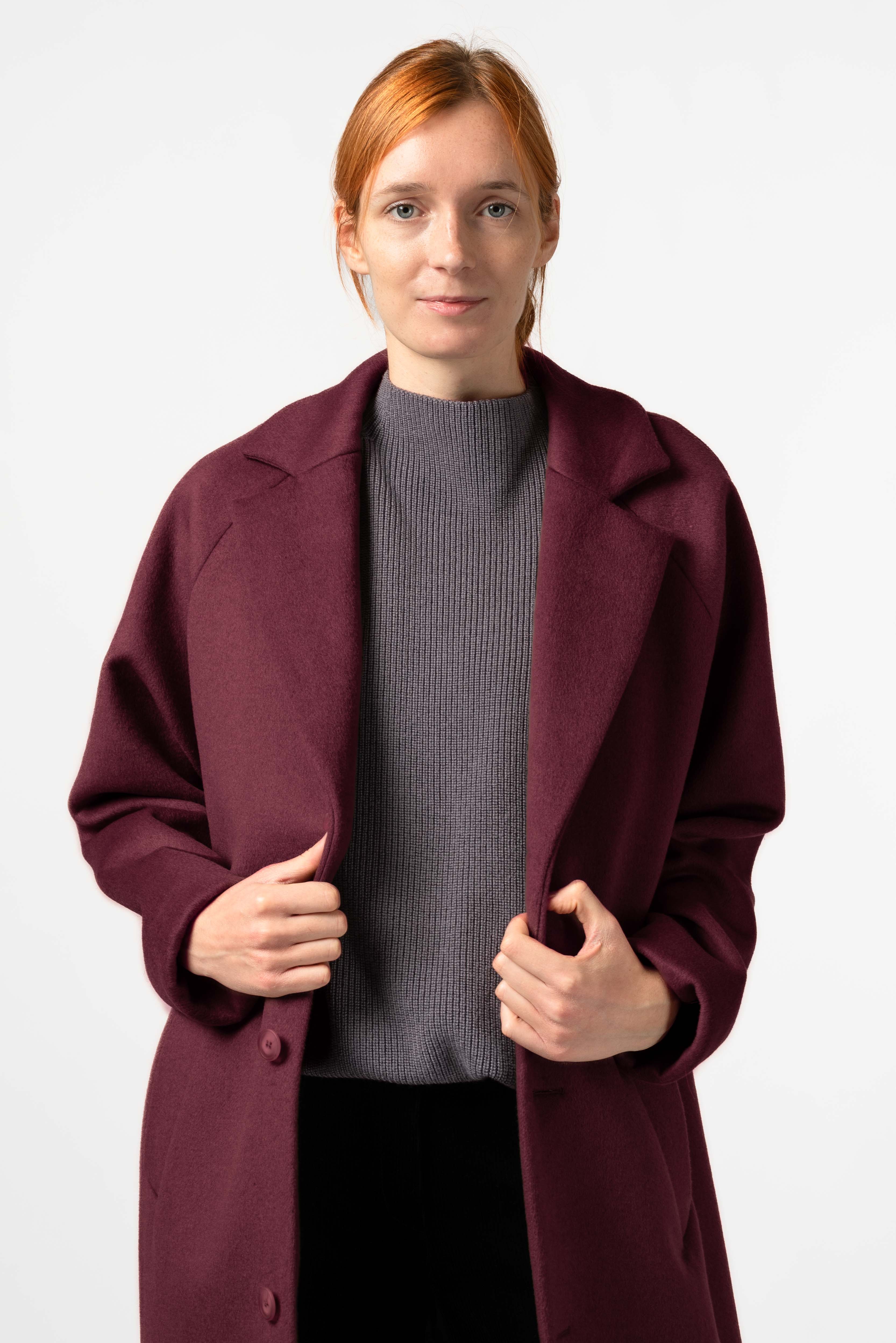 NNIstudio - LONGCOAT Wool - Red Mahogany - S -