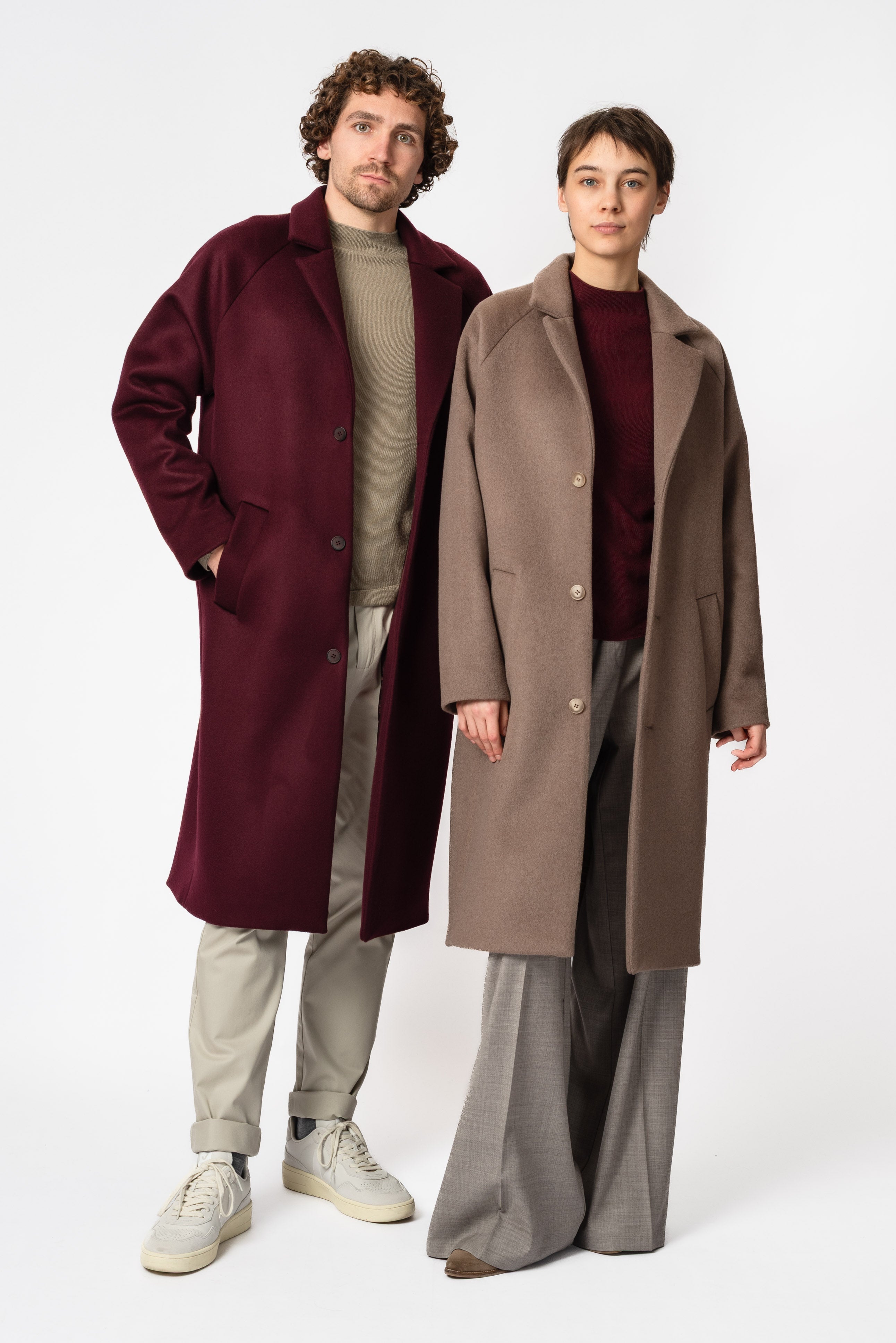 NNIstudio - LONGCOAT Wool - Taupe Grey - XS -
