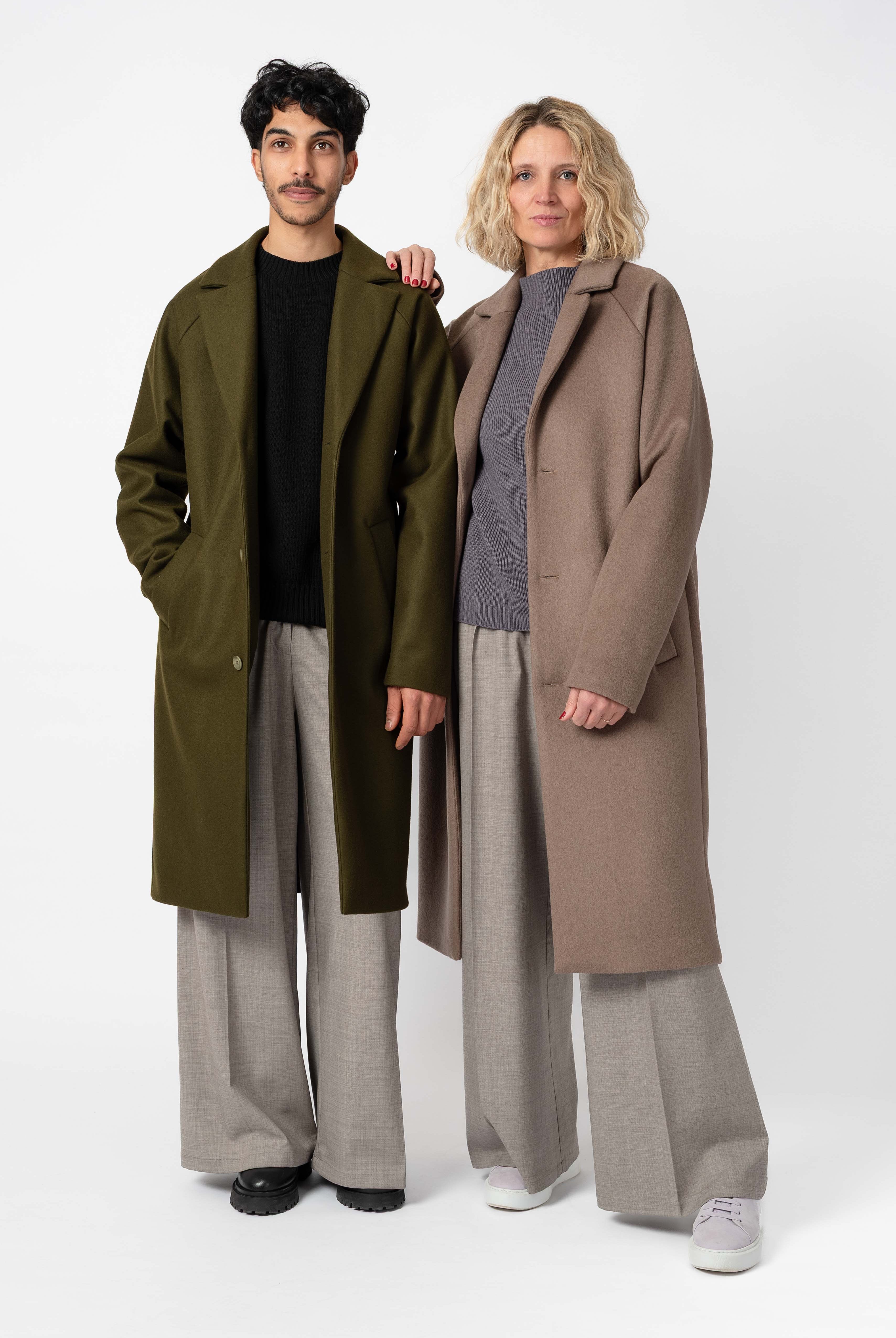 NNIstudio - LONGCOAT Wool - Taupe Grey - S -