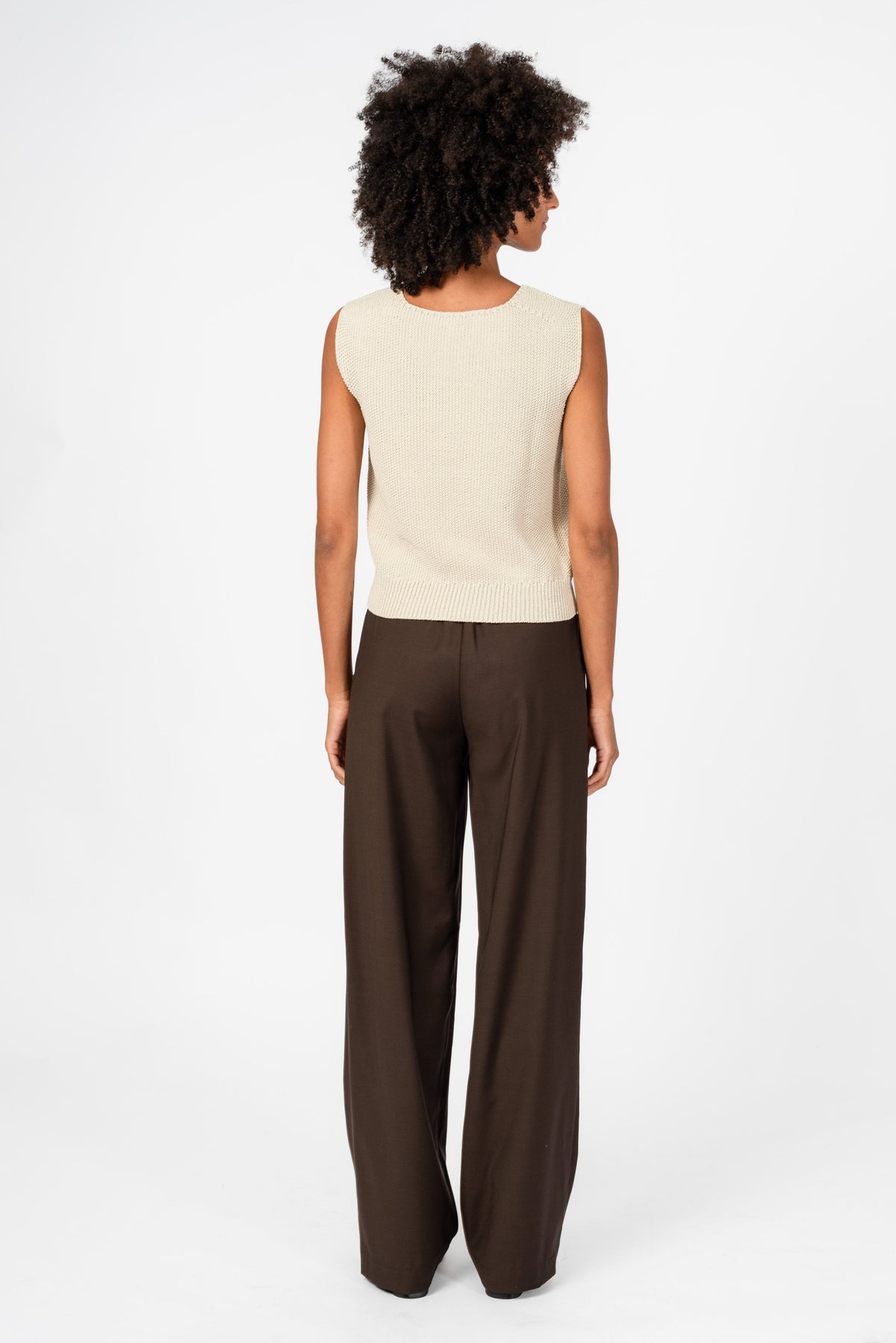 NNIstudio - MARLENE Hose Wool - Chocolate Brown - XS -