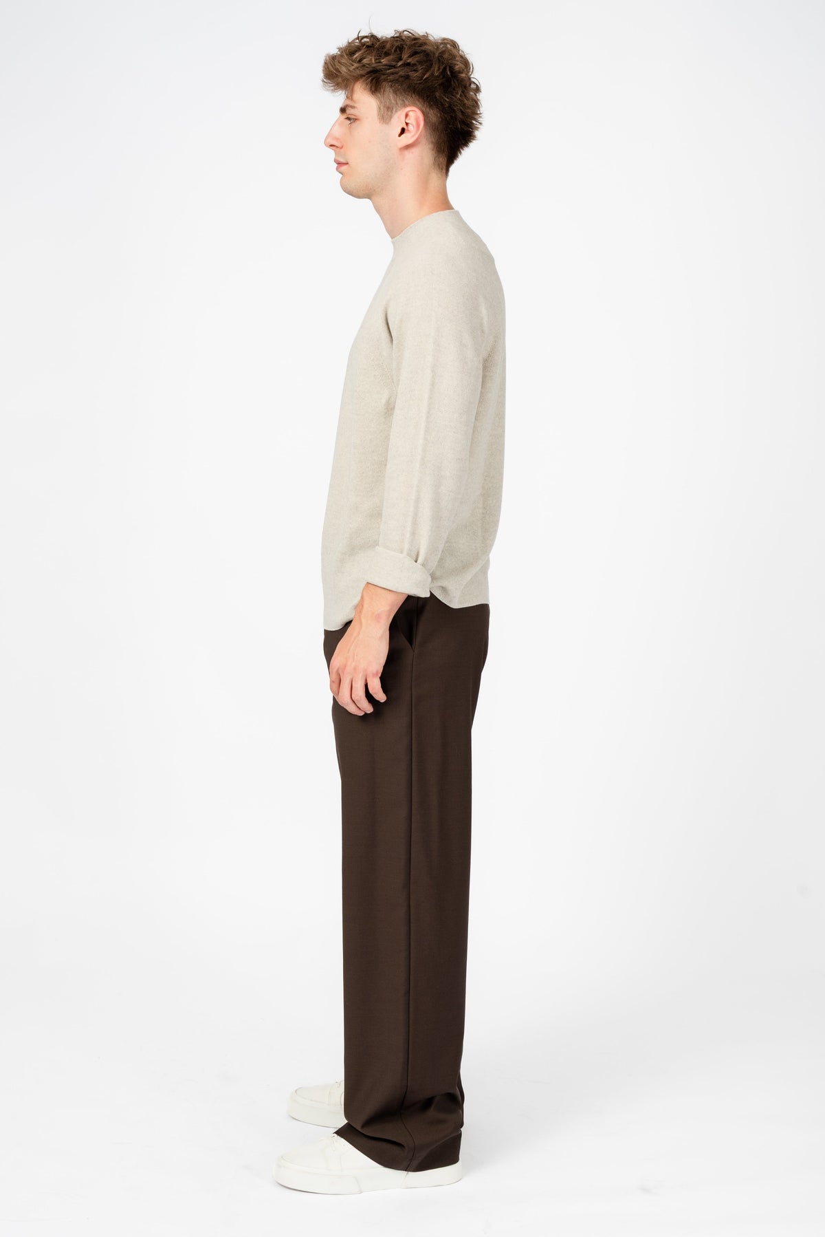 NNIstudio - MARLENE Hose Wool - Chocolate Brown - XS -