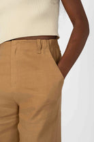NNIstudio - MARLENE LEINEN 2.0 Hose - Camel - XXS -