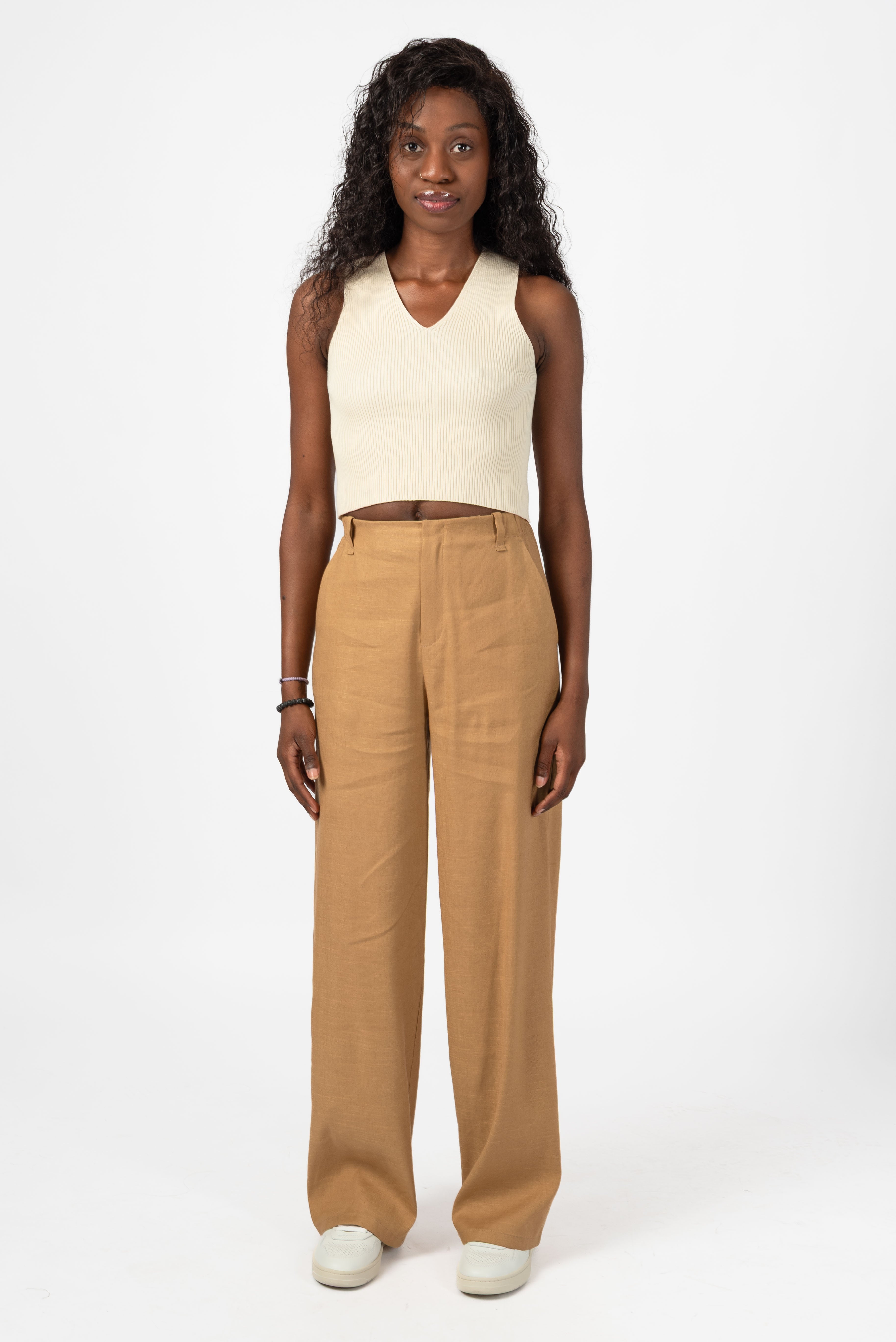 NNIstudio - MARLENE LEINEN 2.0 Hose - Camel - XXS -