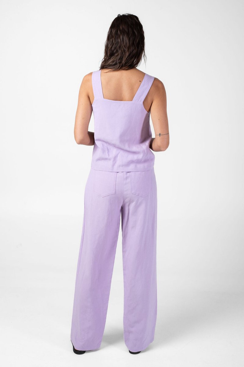 NNIstudio - MARLENE LEINEN Hose - Lila - XS -