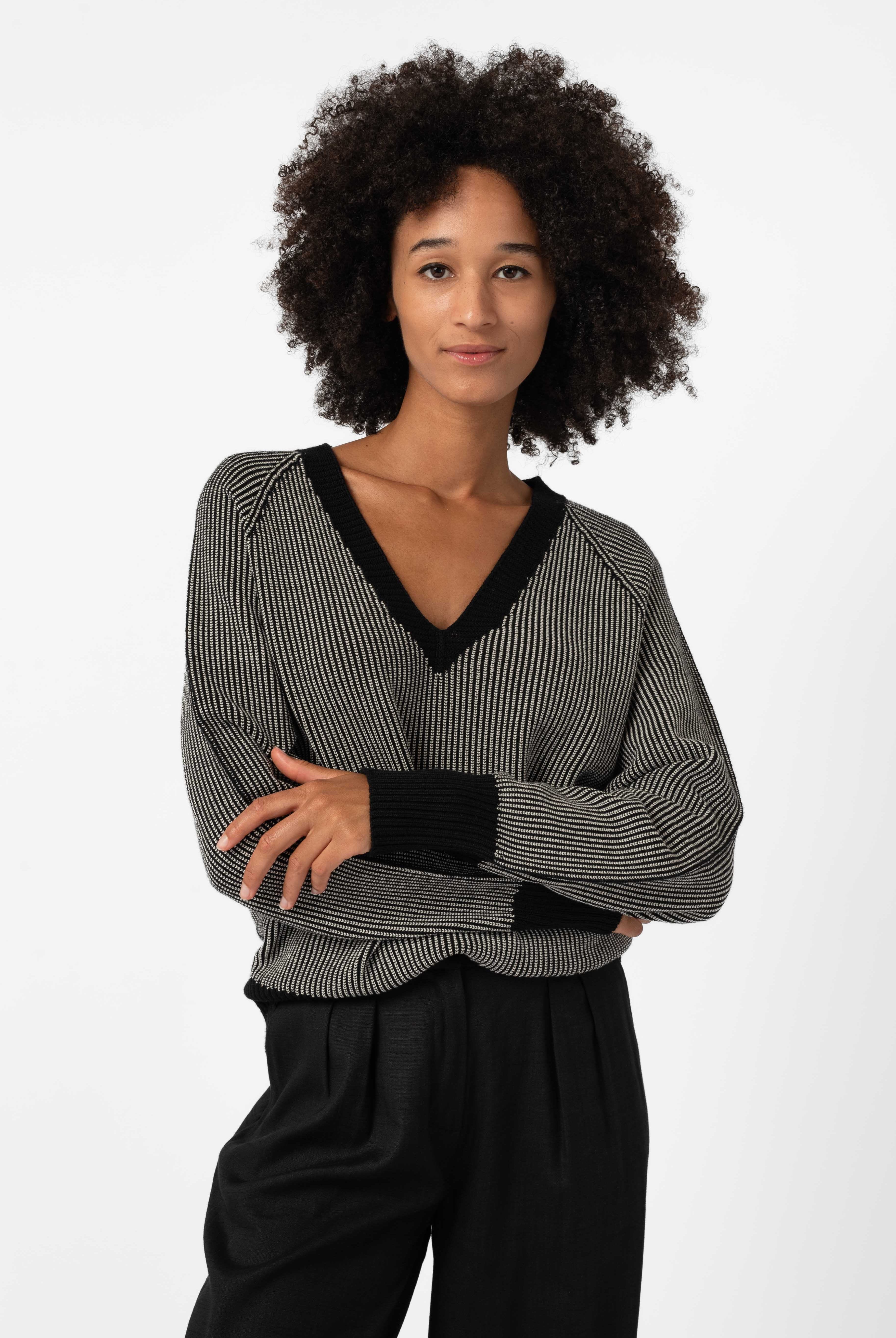 NNIstudio - MULTI Pullover - Schwarz / Offwhite - XS -