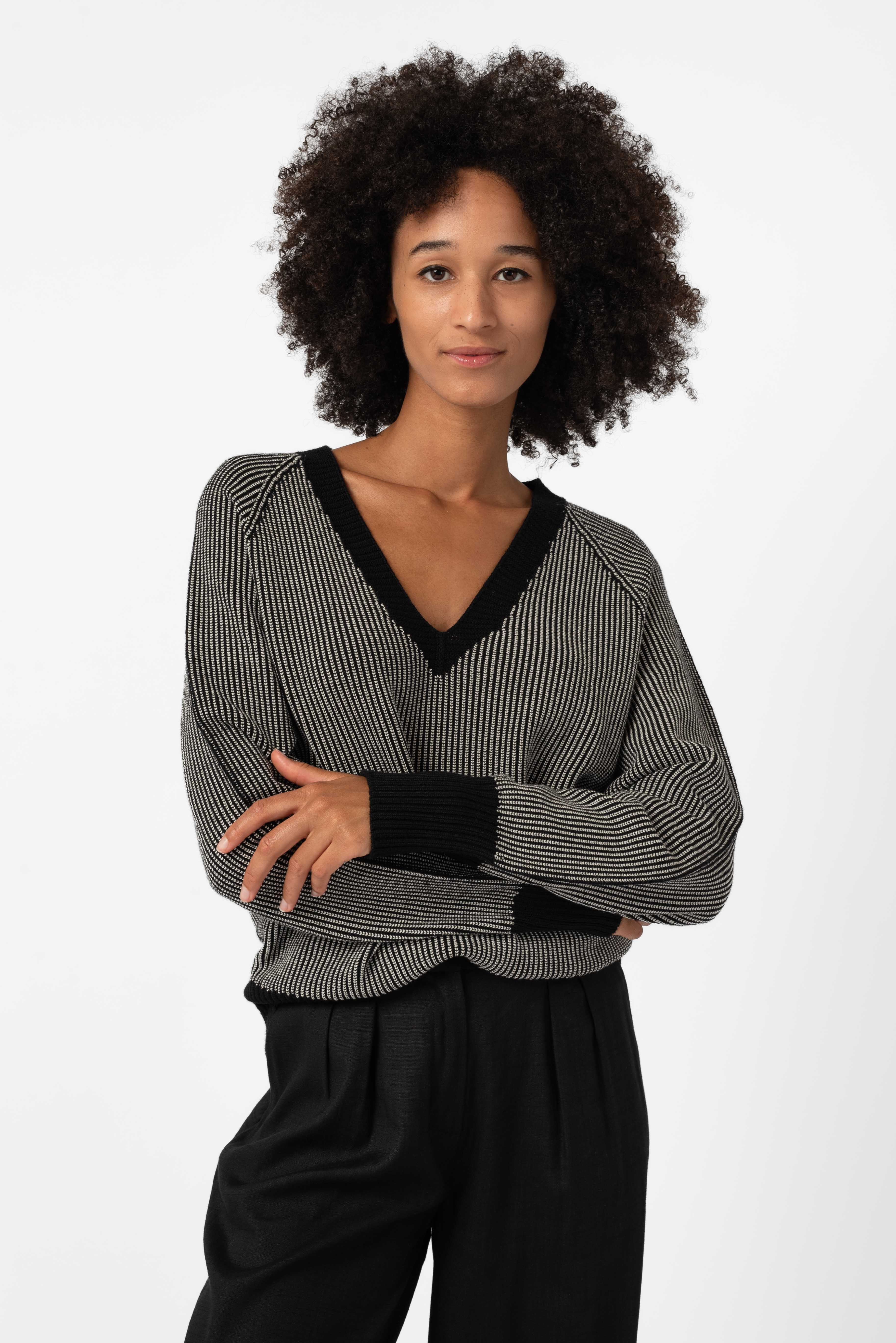 NNIstudio - MULTI Pullover - Schwarz / Offwhite - XS -