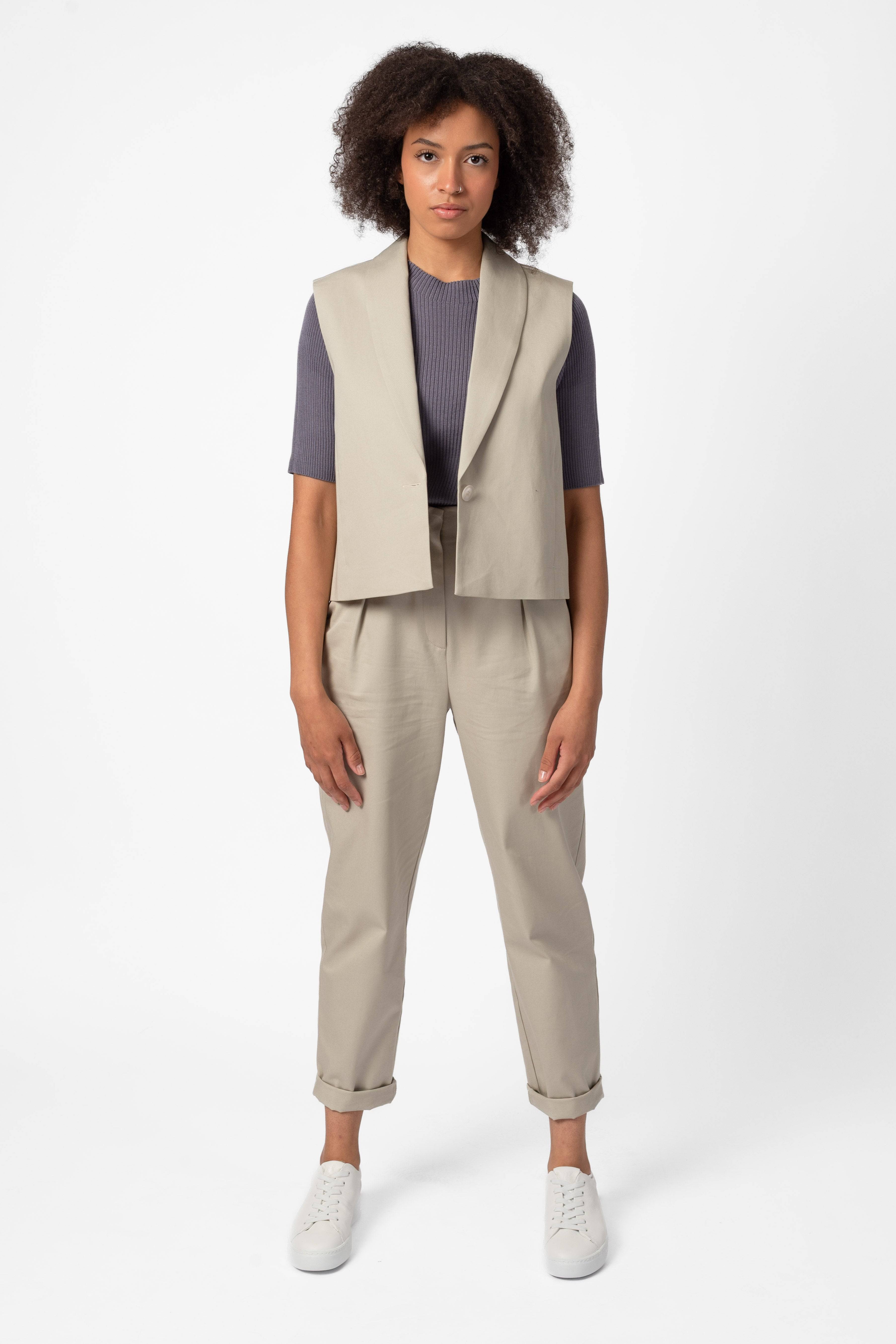 NNIstudio - NECKLINE Shirt - Purple Ash - XS -