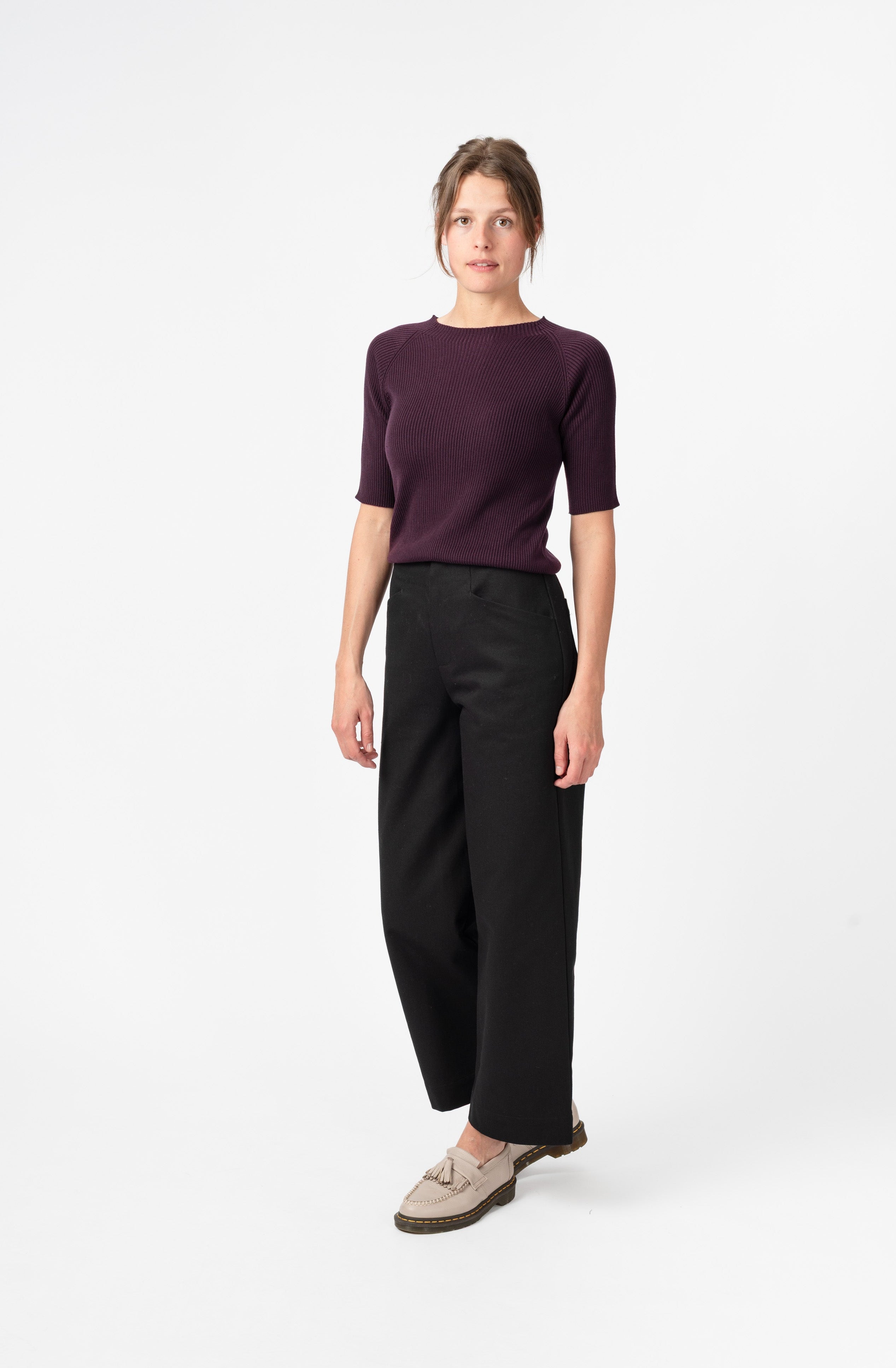 NNIstudio - NECKLINE Strick-Shirt Lyocell - Hunter Green - XS -