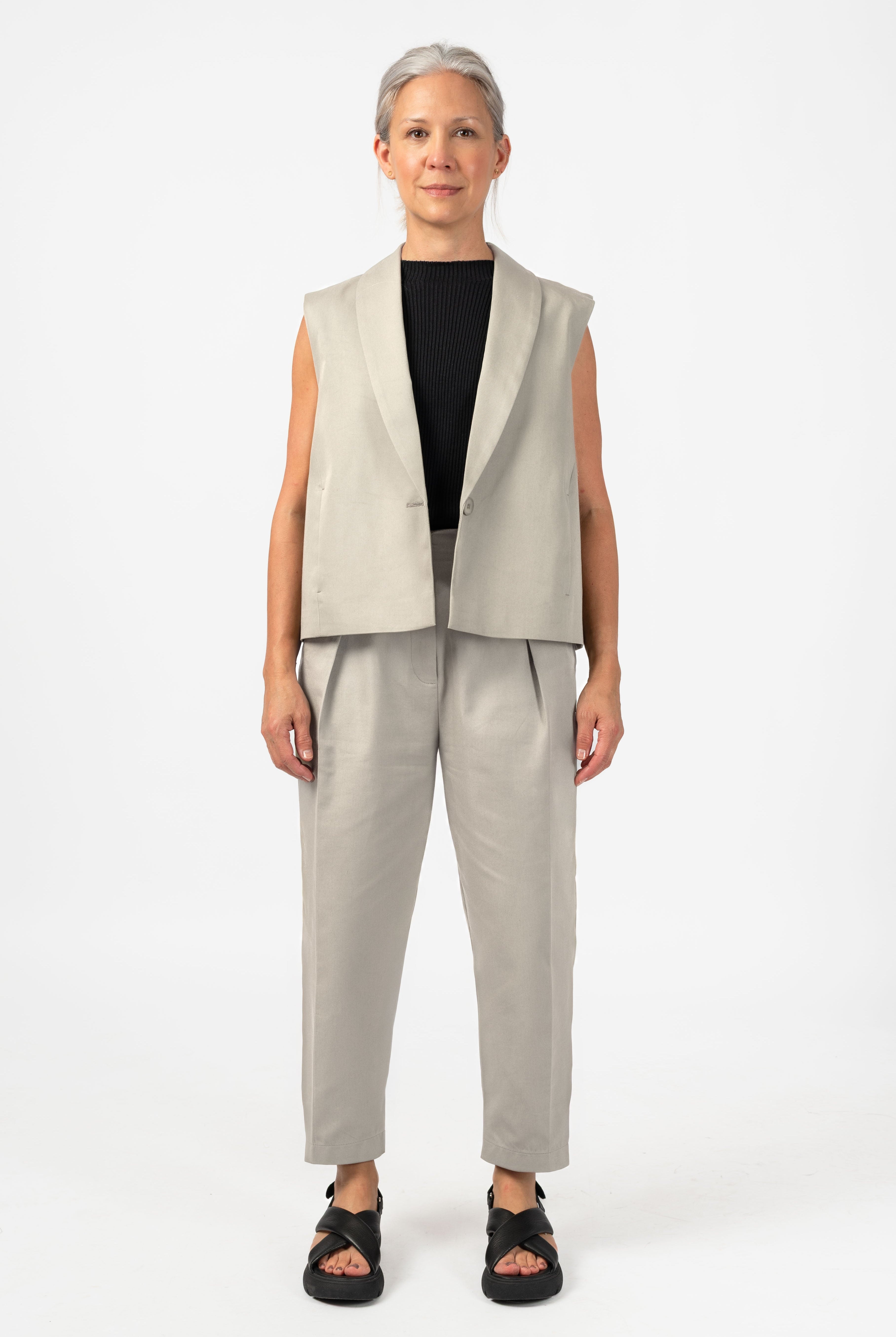 NNIstudio - O - SHAPE Hose Cotton - Oyster Grey - XS -