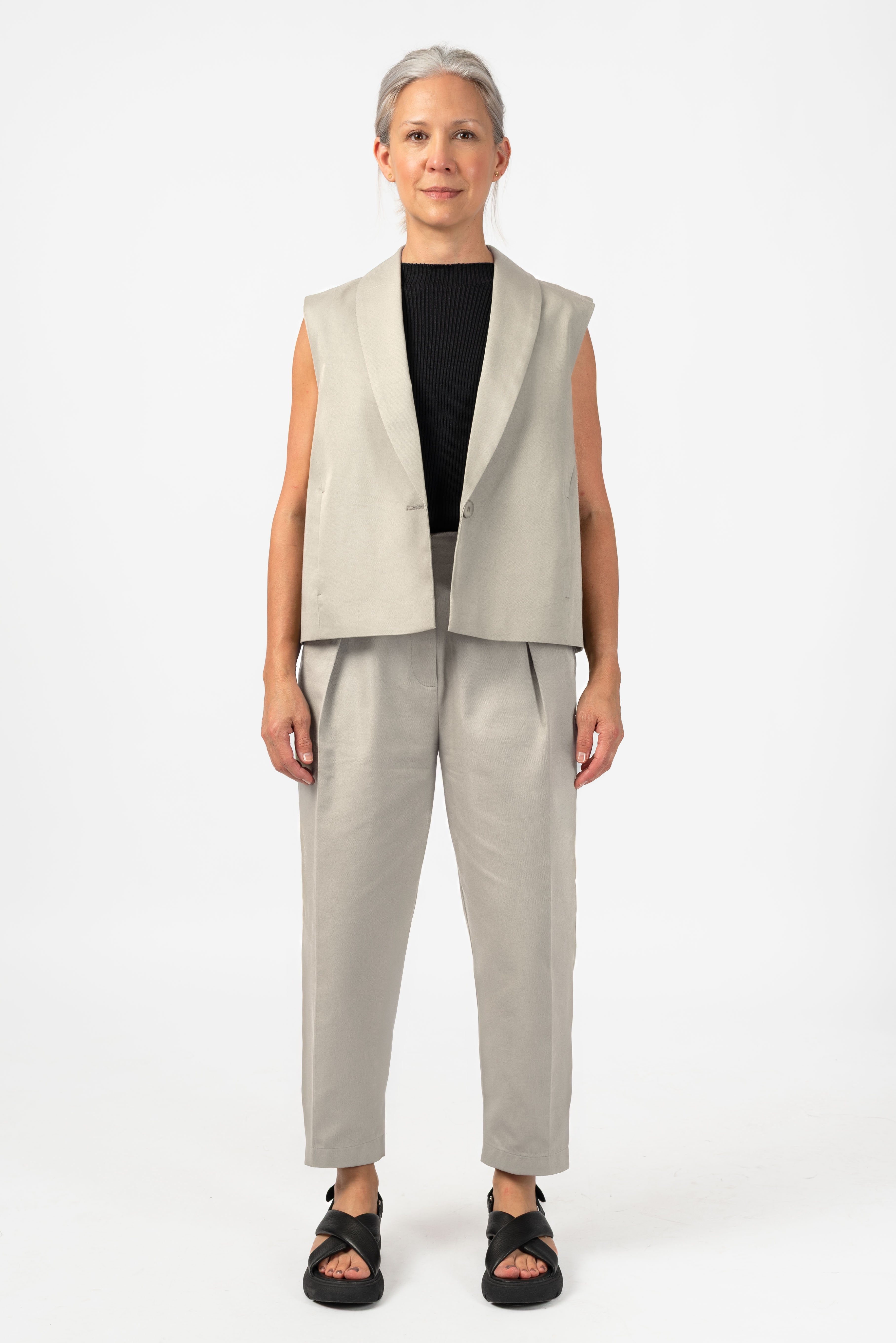 NNIstudio - O - SHAPE Hose Cotton - Oyster Grey - XS -