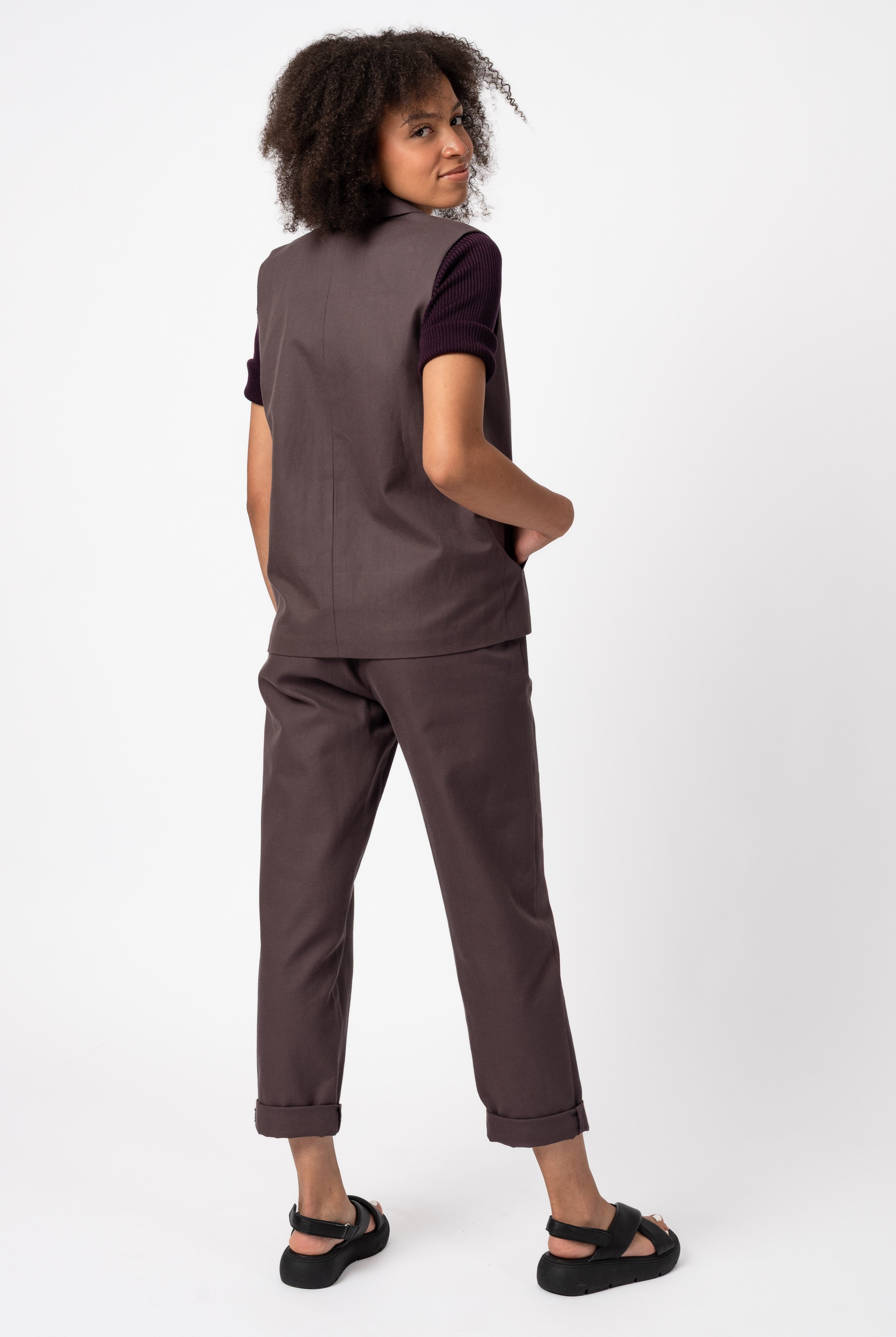 NNIstudio - OFFICE 2.0 Hose COTTON - Sparrow Purple - XXS -