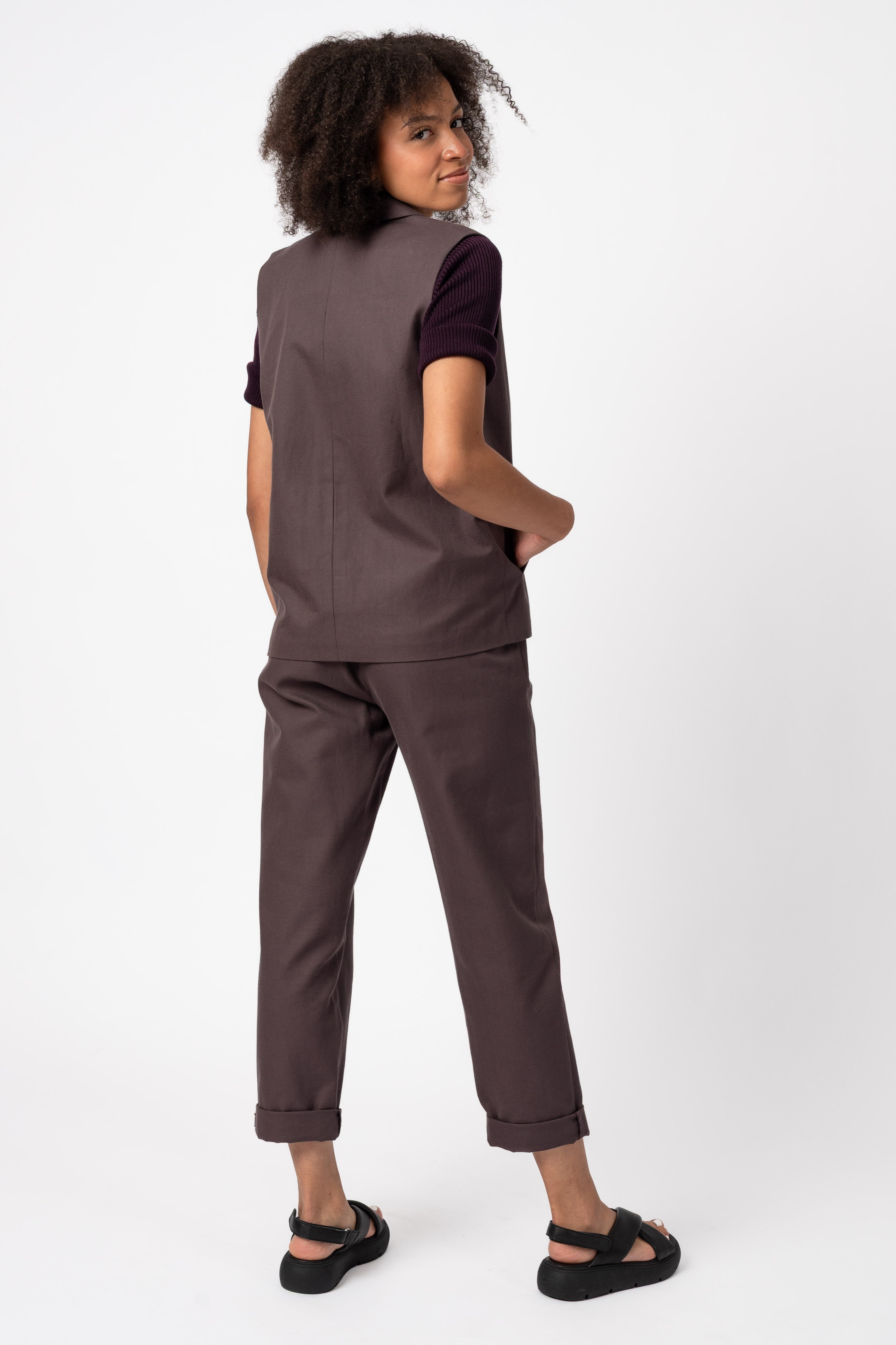 NNIstudio - OFFICE 2.0 Hose COTTON - Sparrow Purple - XXS -
