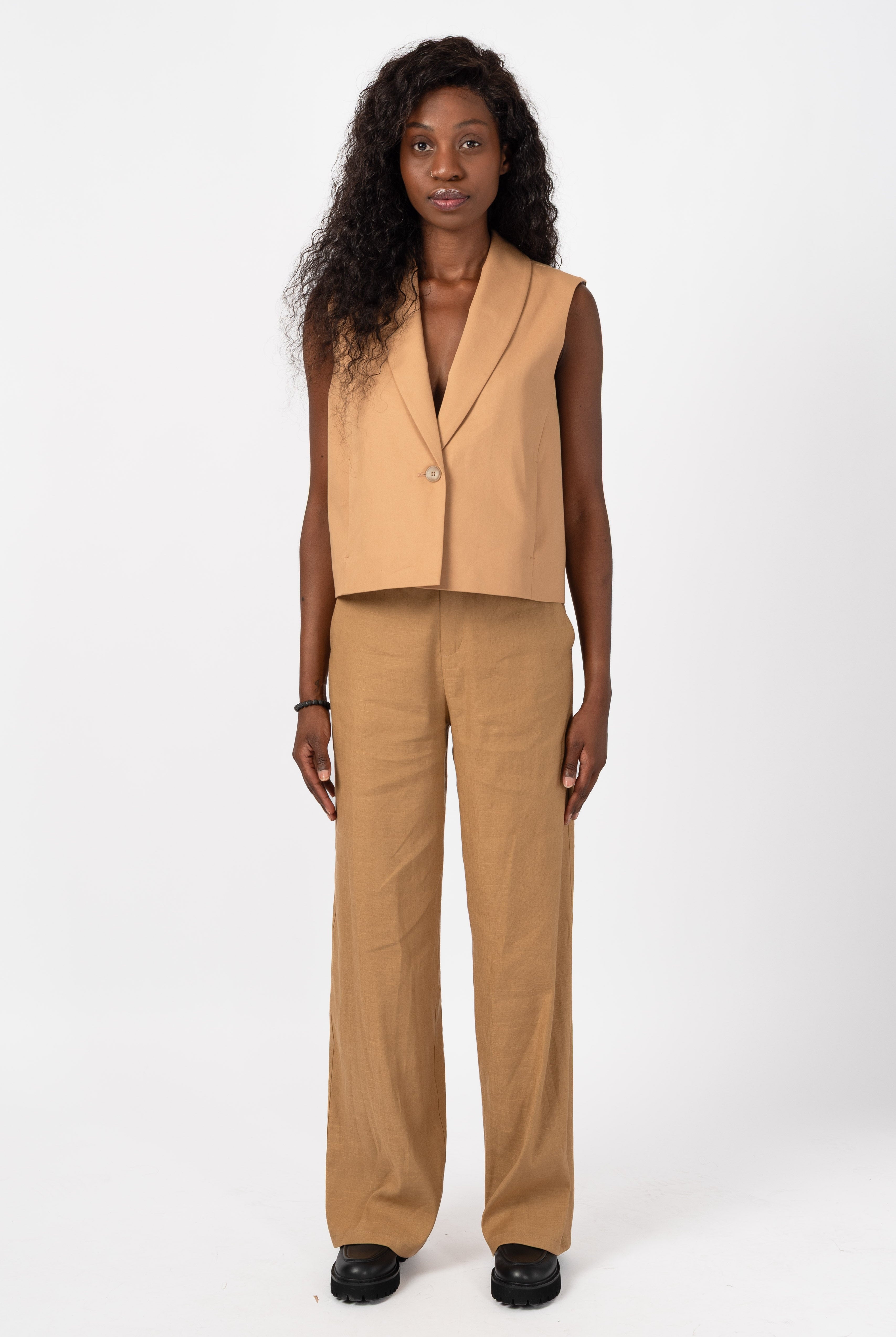 NNIstudio - OFFICE 2.0 Weste - Camel - XS/S -