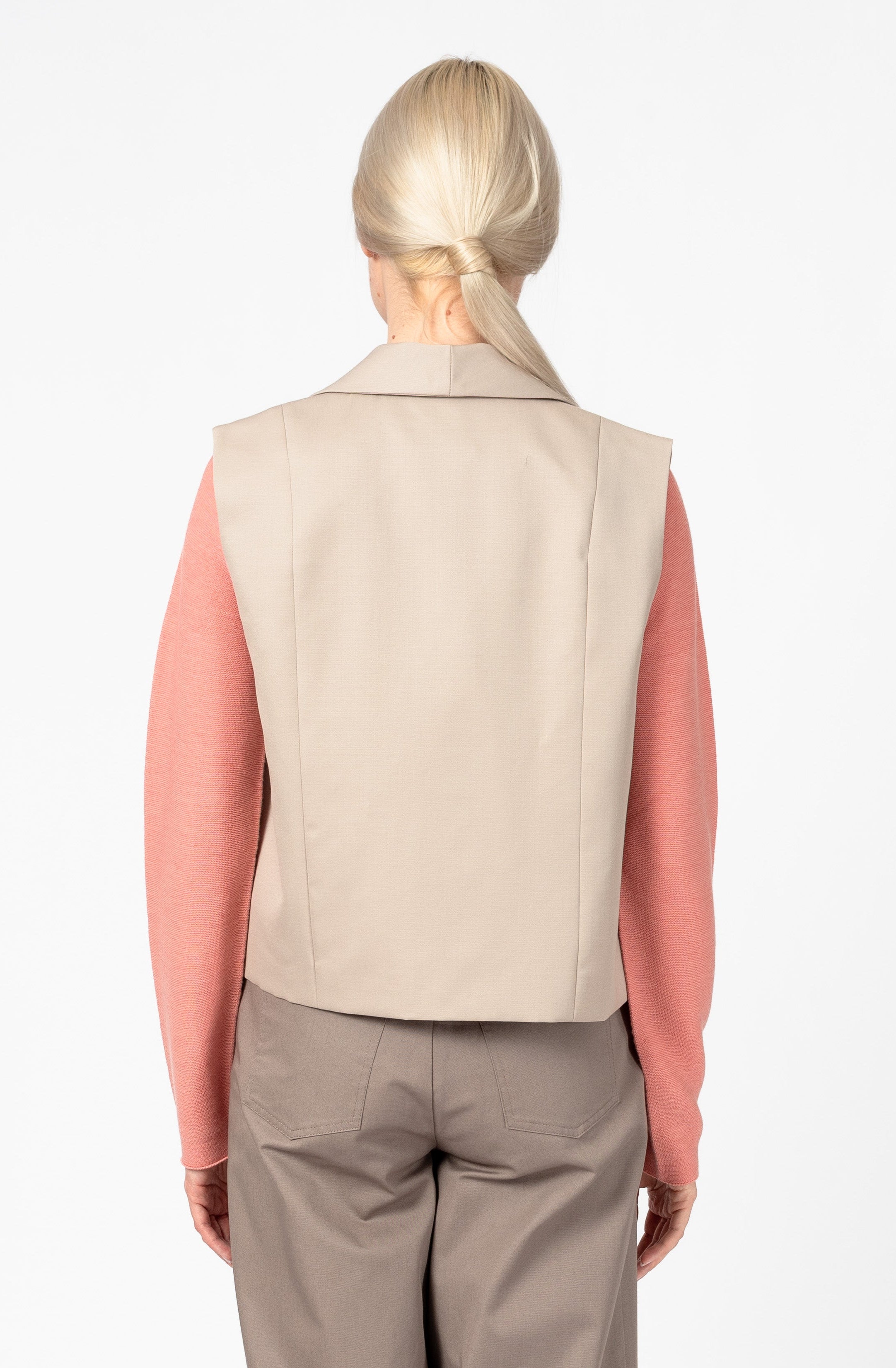 NNIstudio - OFFICE 2.0 Weste Wool - Frosted Almond - XS/S -