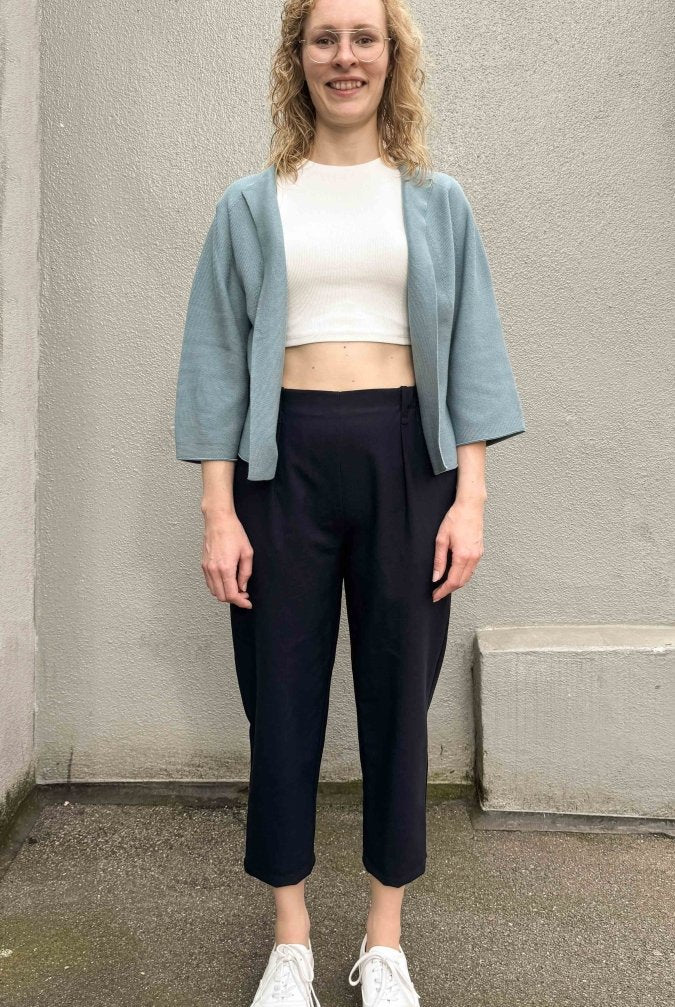 NNIstudio - OFFICE Hose 7/8 COOLWOOL Female _ too good to go - Dunkelblau - XS/S -