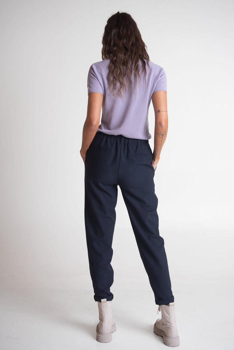 NNIstudio - OFFICE Hose COOLWOOL Female - Dunkelblau - XXS -