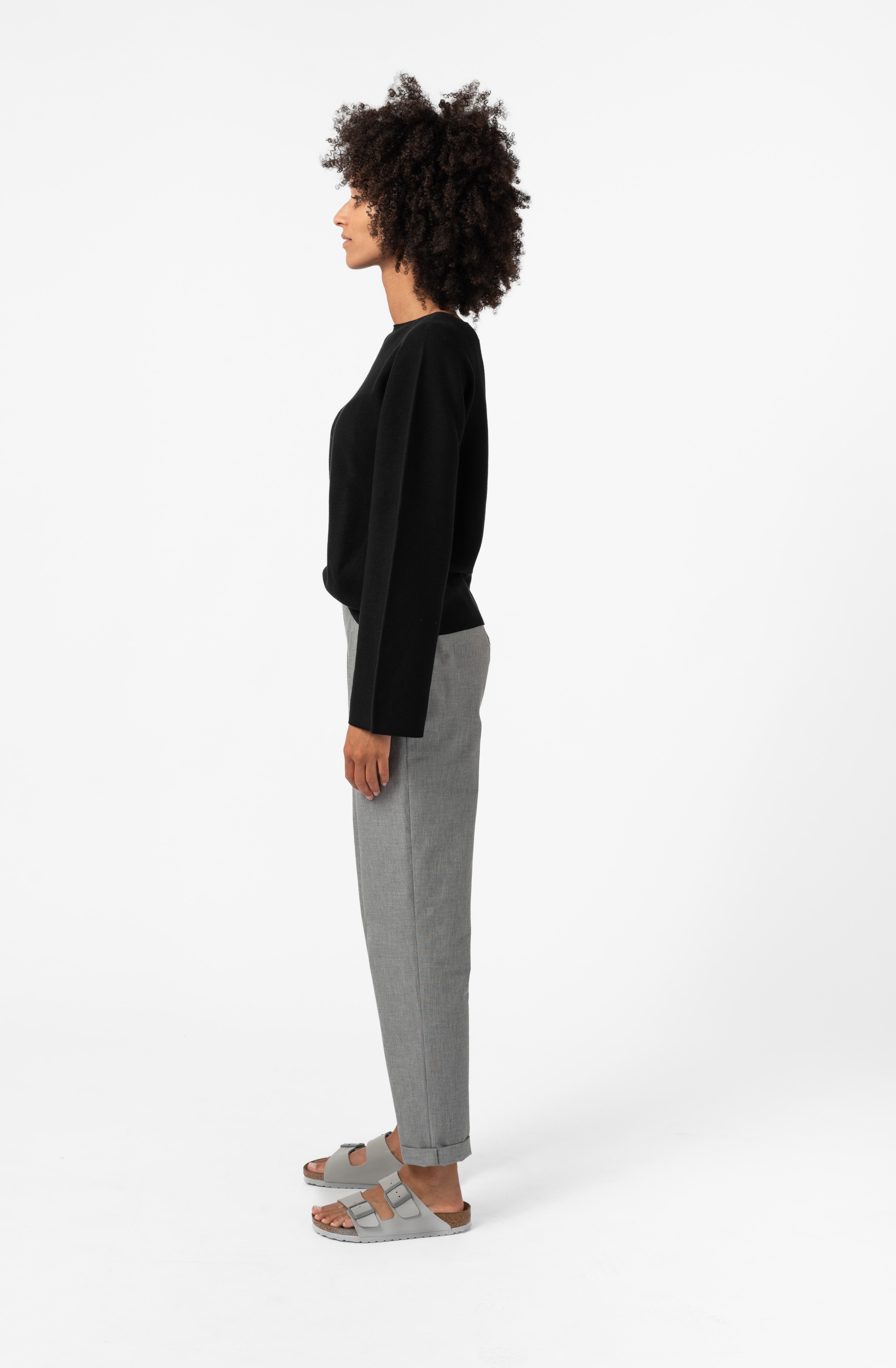 NNIstudio - OFFICE Hose COTTON Female - Hellgrau - XXS -