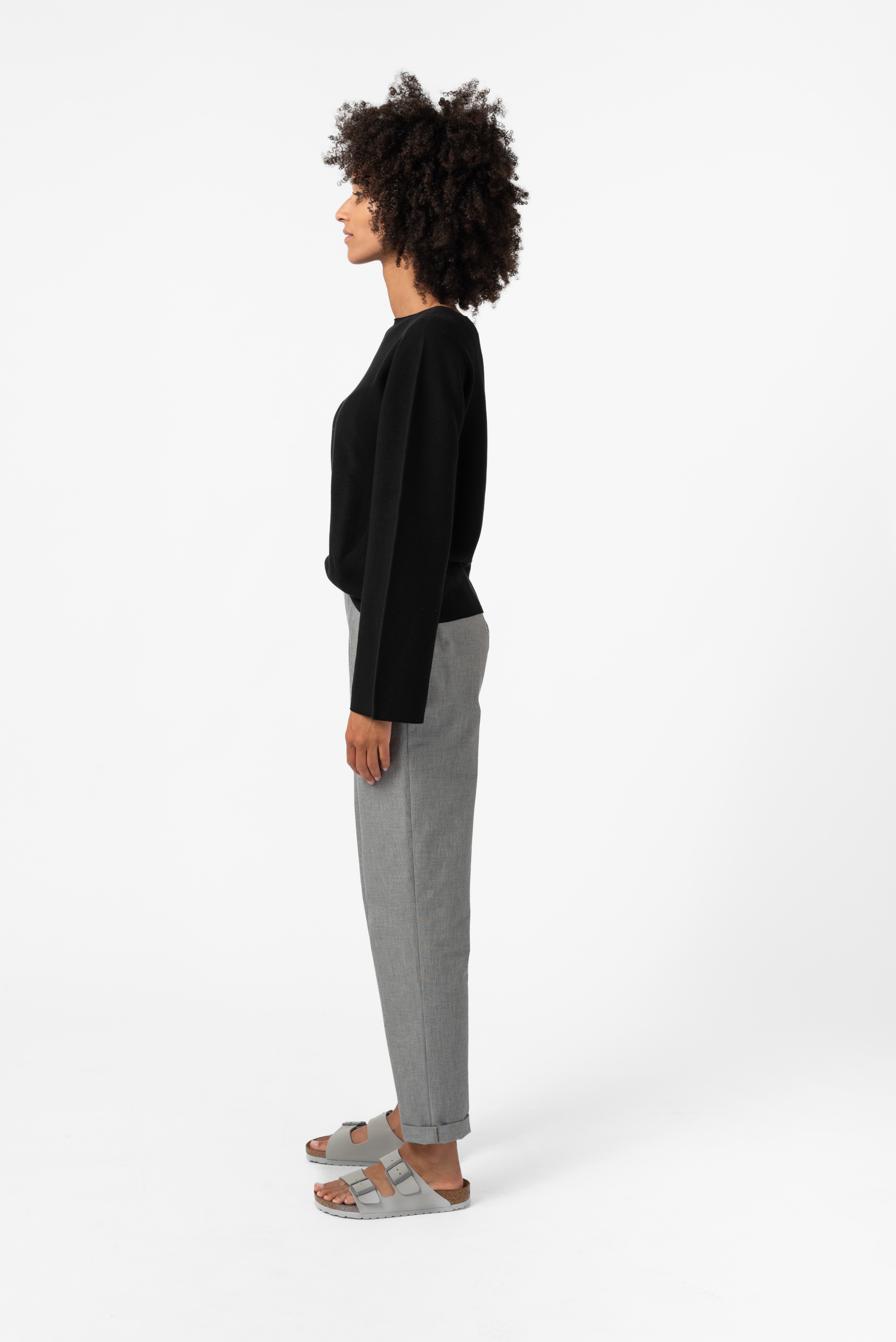 NNIstudio - OFFICE Hose COTTON Female - Hellgrau - XXS -