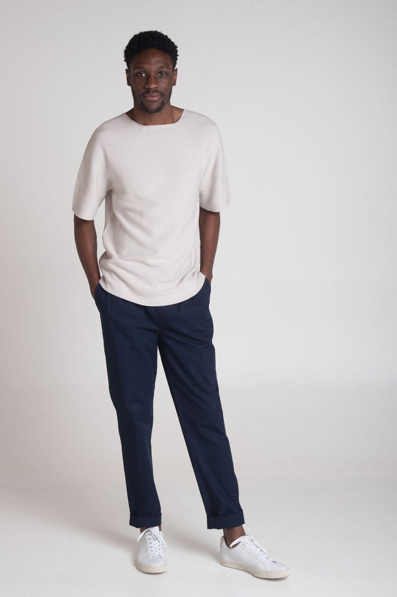 NNIstudio - OFFICE Hose COTTON Male - Dunkelblau - XS -