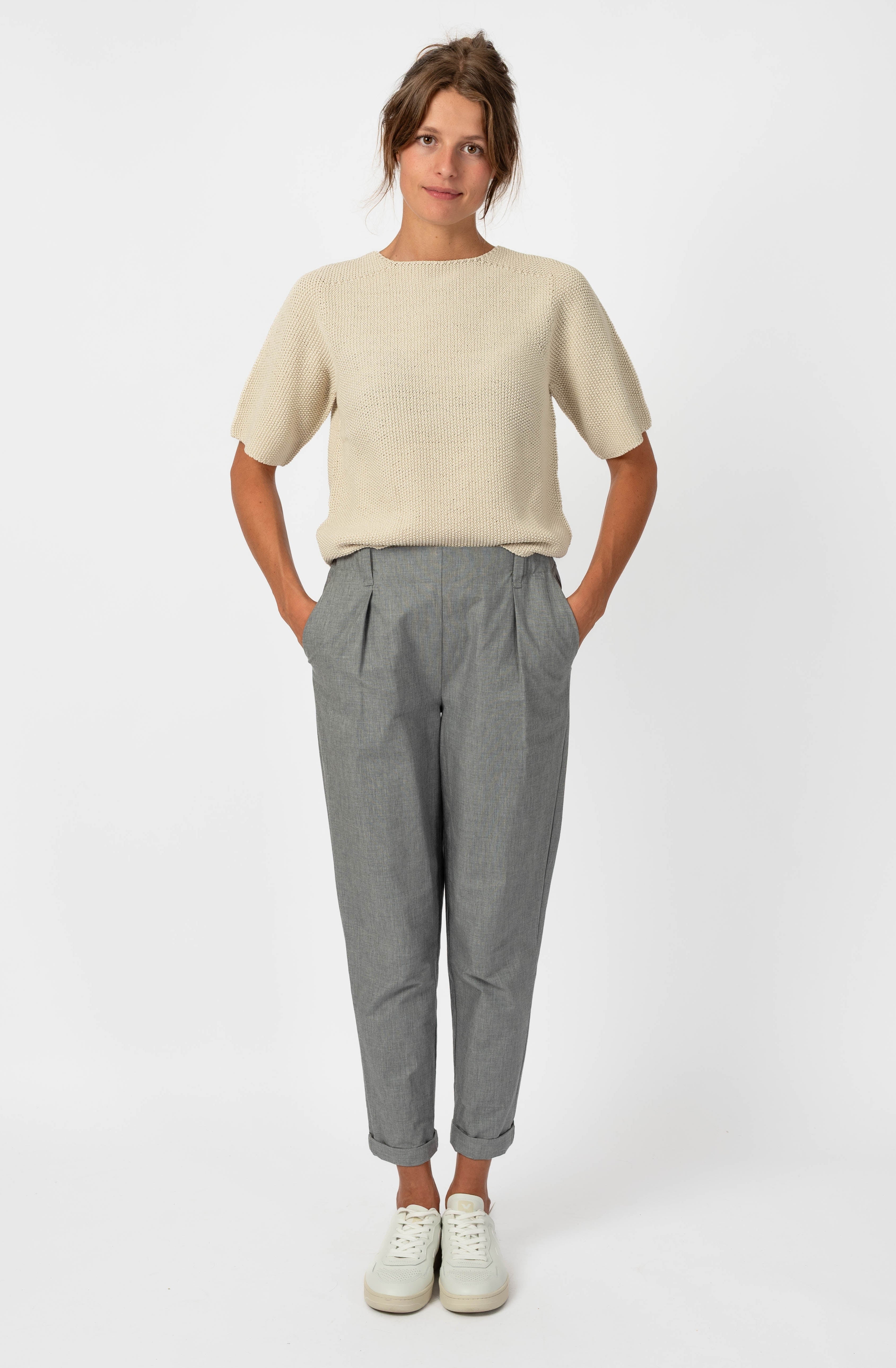 NNIstudio - OFFICE Hose Cotton - Moon Grey - XXS -