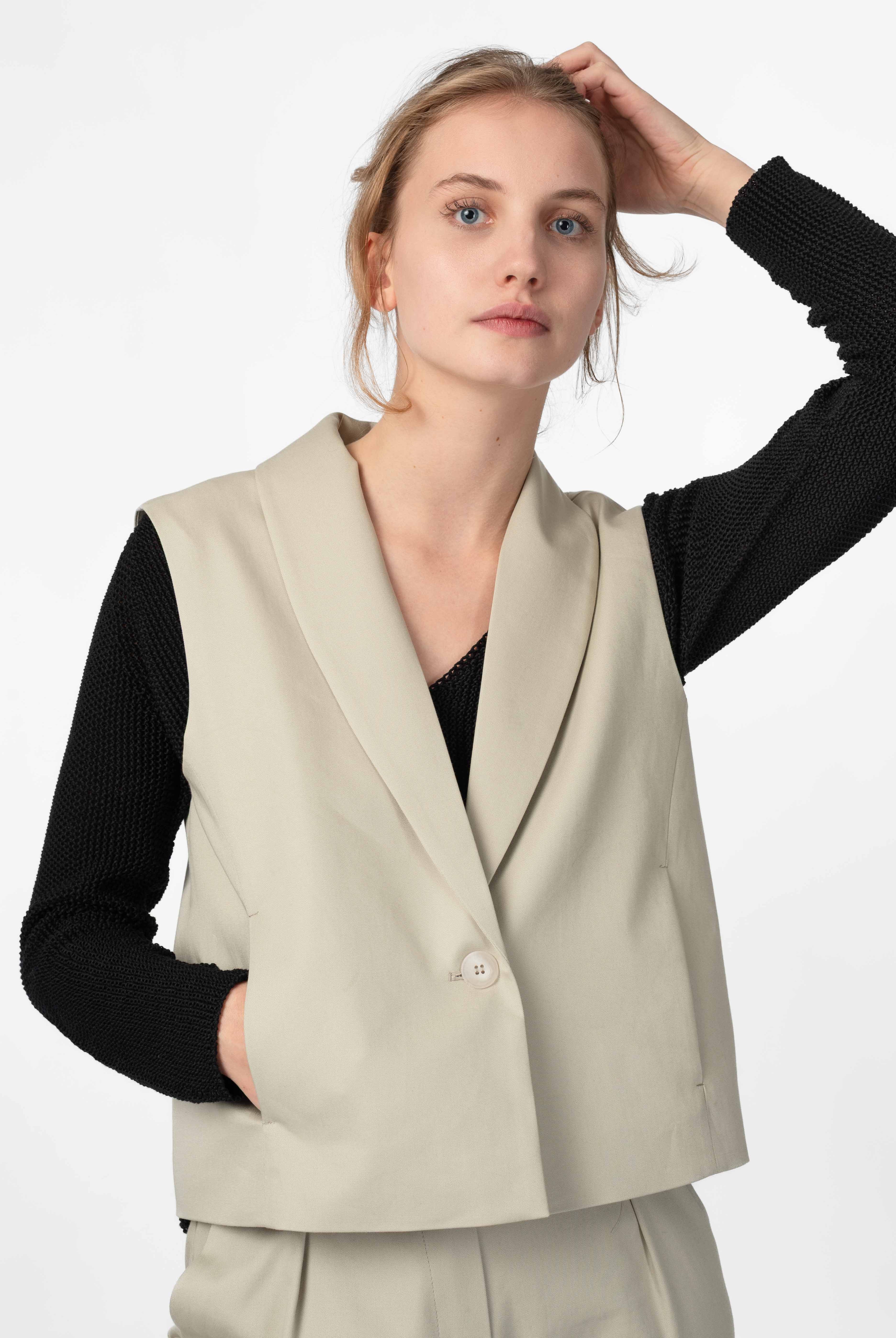 NNIstudio - OFFICE Weste 2.0 - Oyster Grey - XS/S -