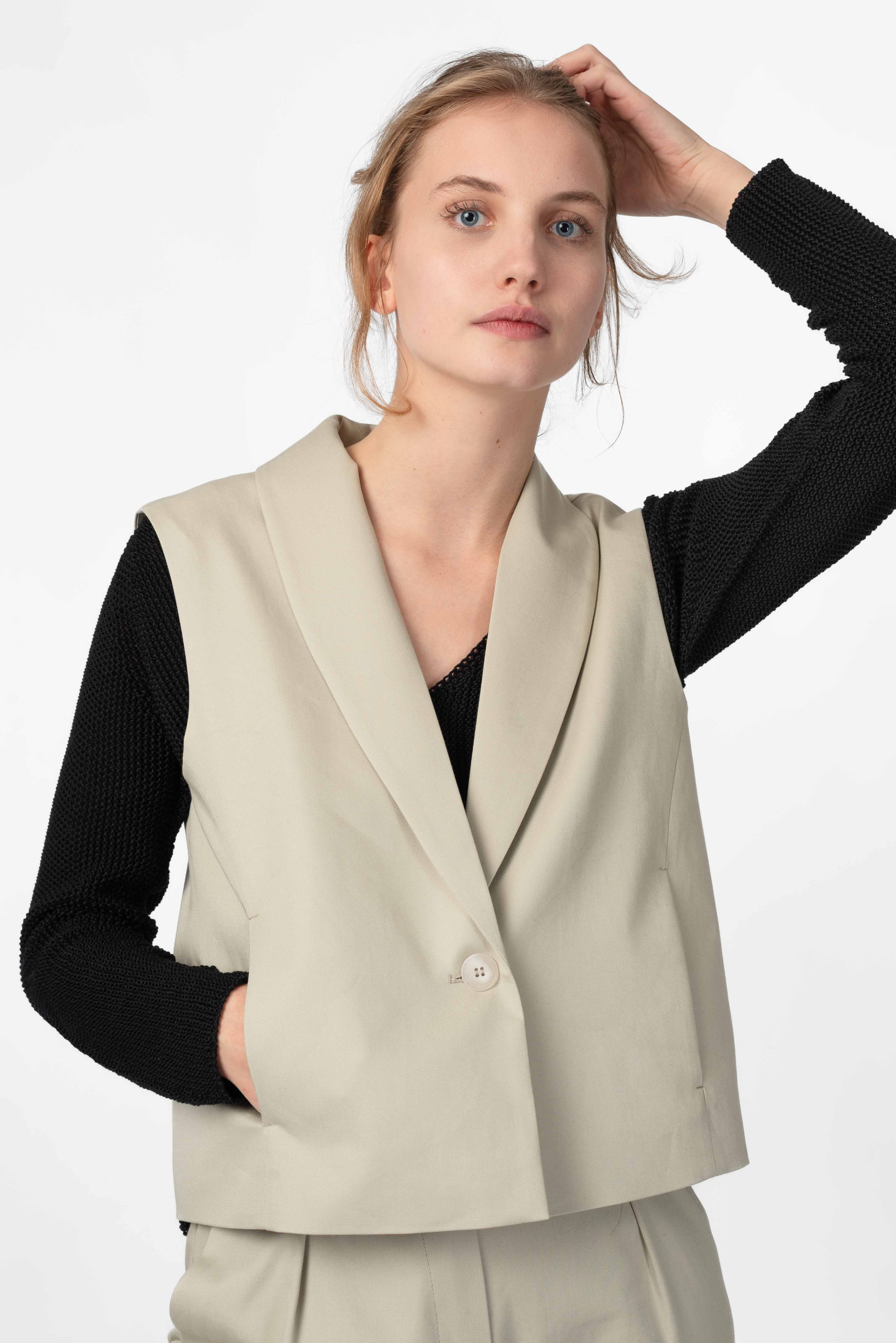 NNIstudio - OFFICE Weste 2.0 - Oyster Grey - XS/S -