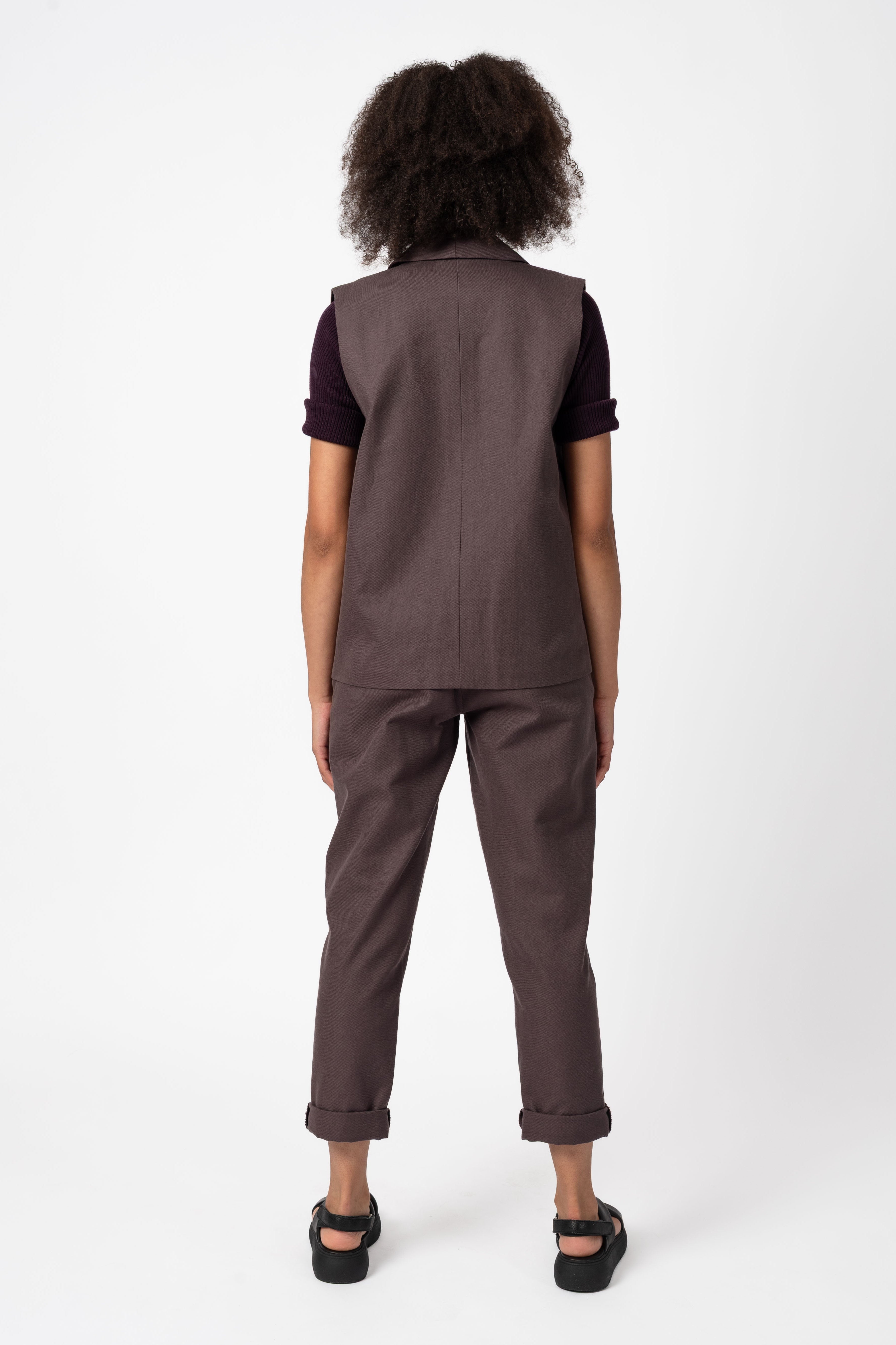 NNIstudio - OFFICE Weste - Sparrow Purple - XS -