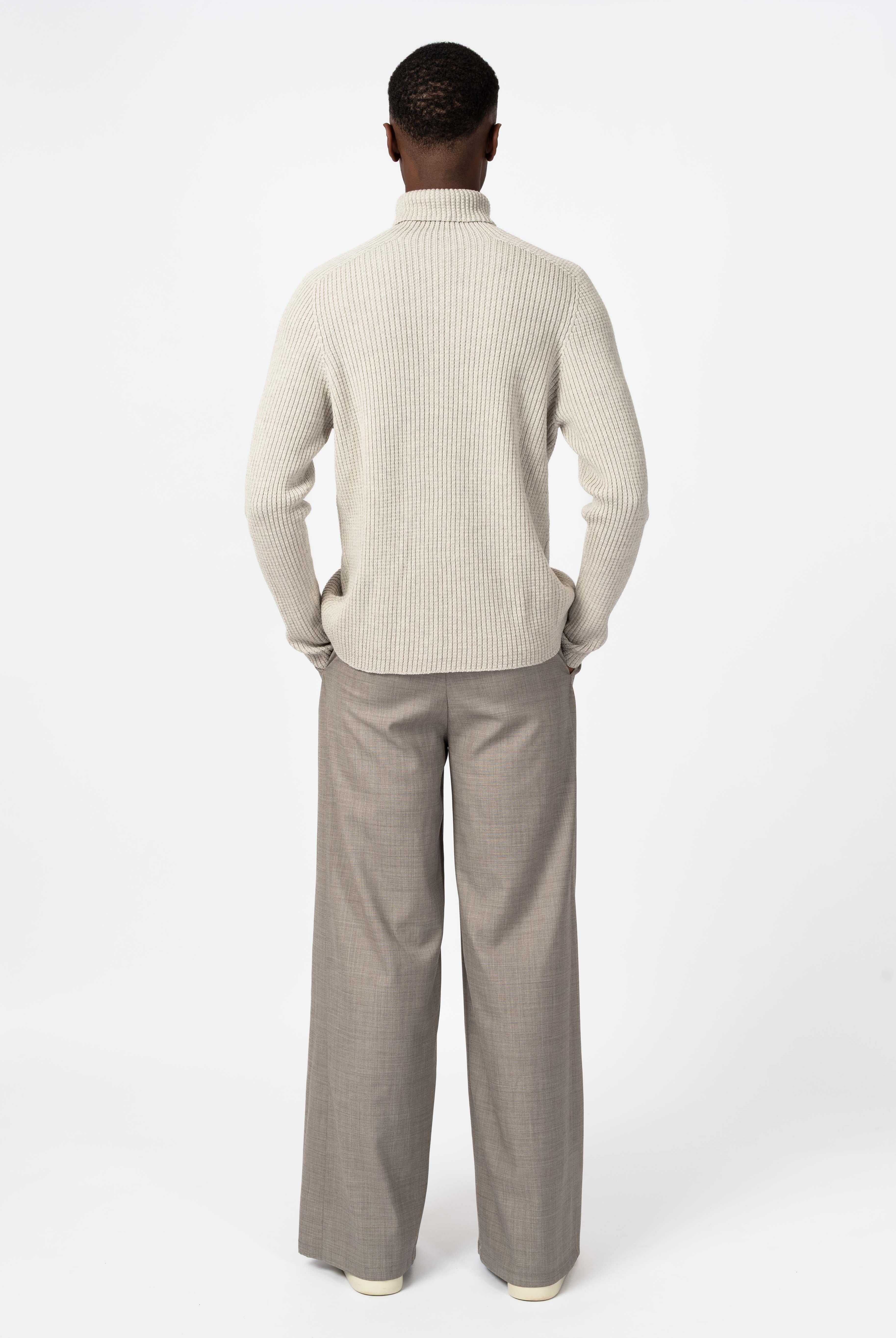 NNIstudio - PALAZZO Hose Wool - Phantom Black - XS -