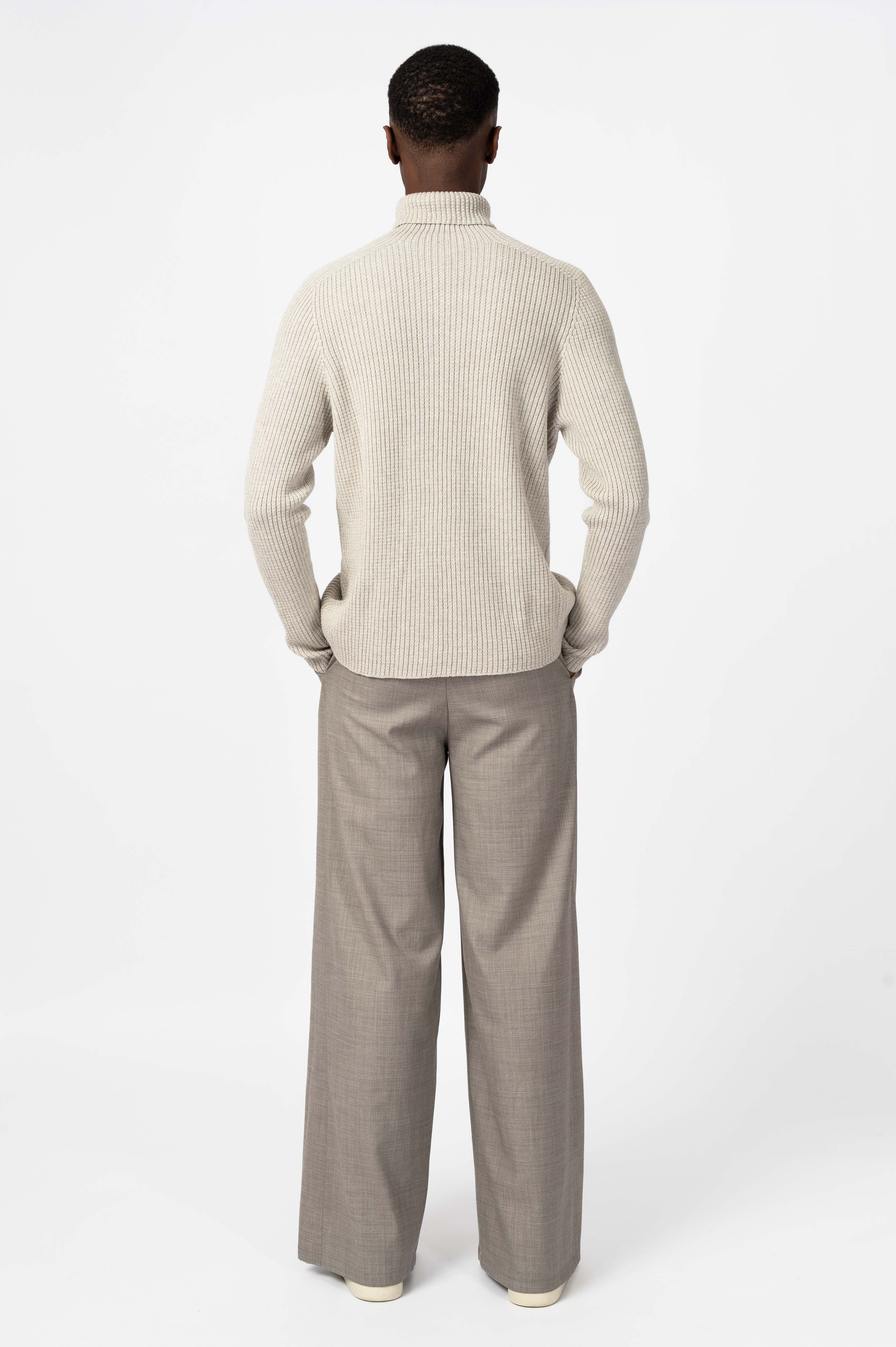 NNIstudio - PALAZZO Hose Wool - Phantom Black - XS -