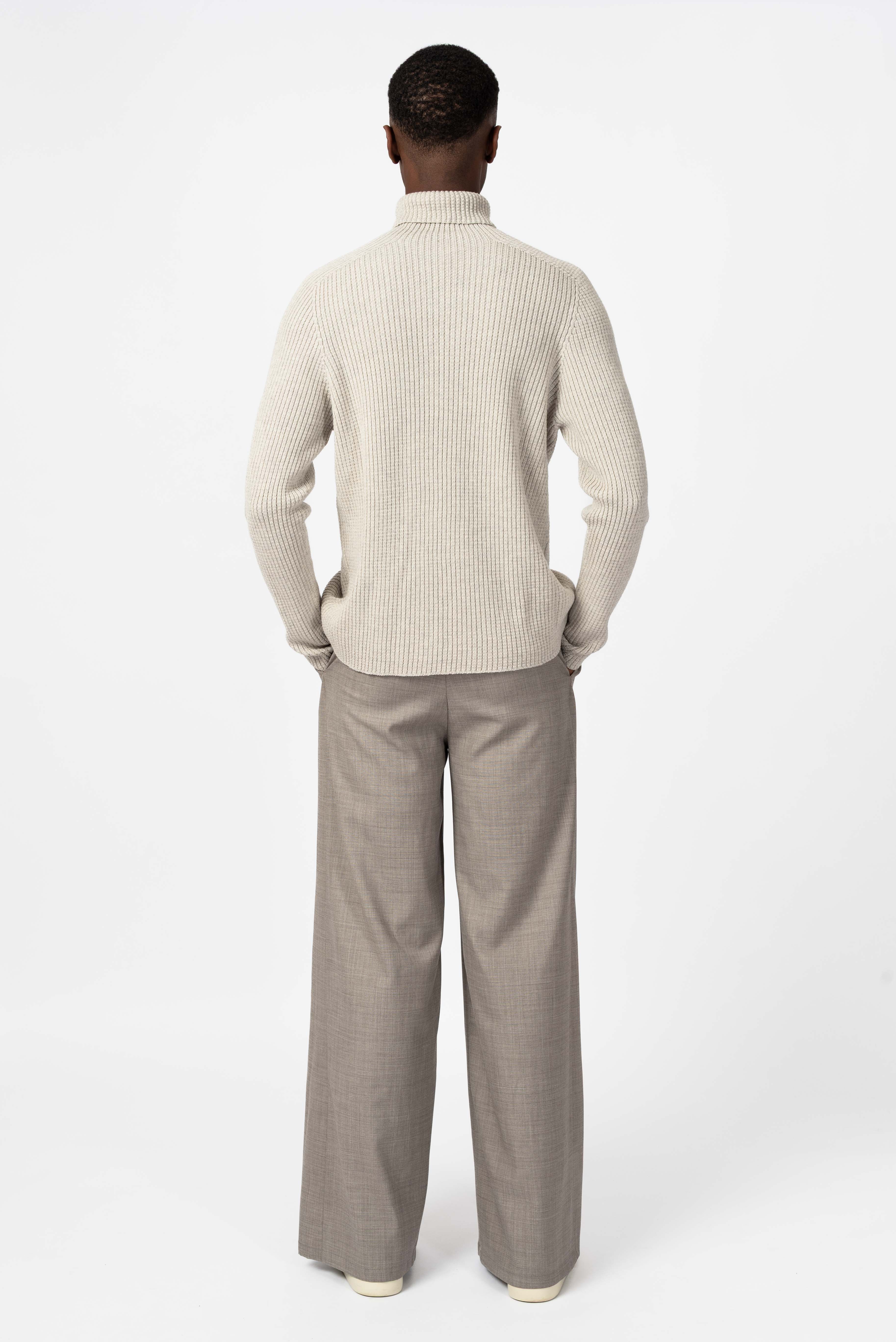 NNIstudio - PALAZZO Hose Wool - Phantom Black - XS -