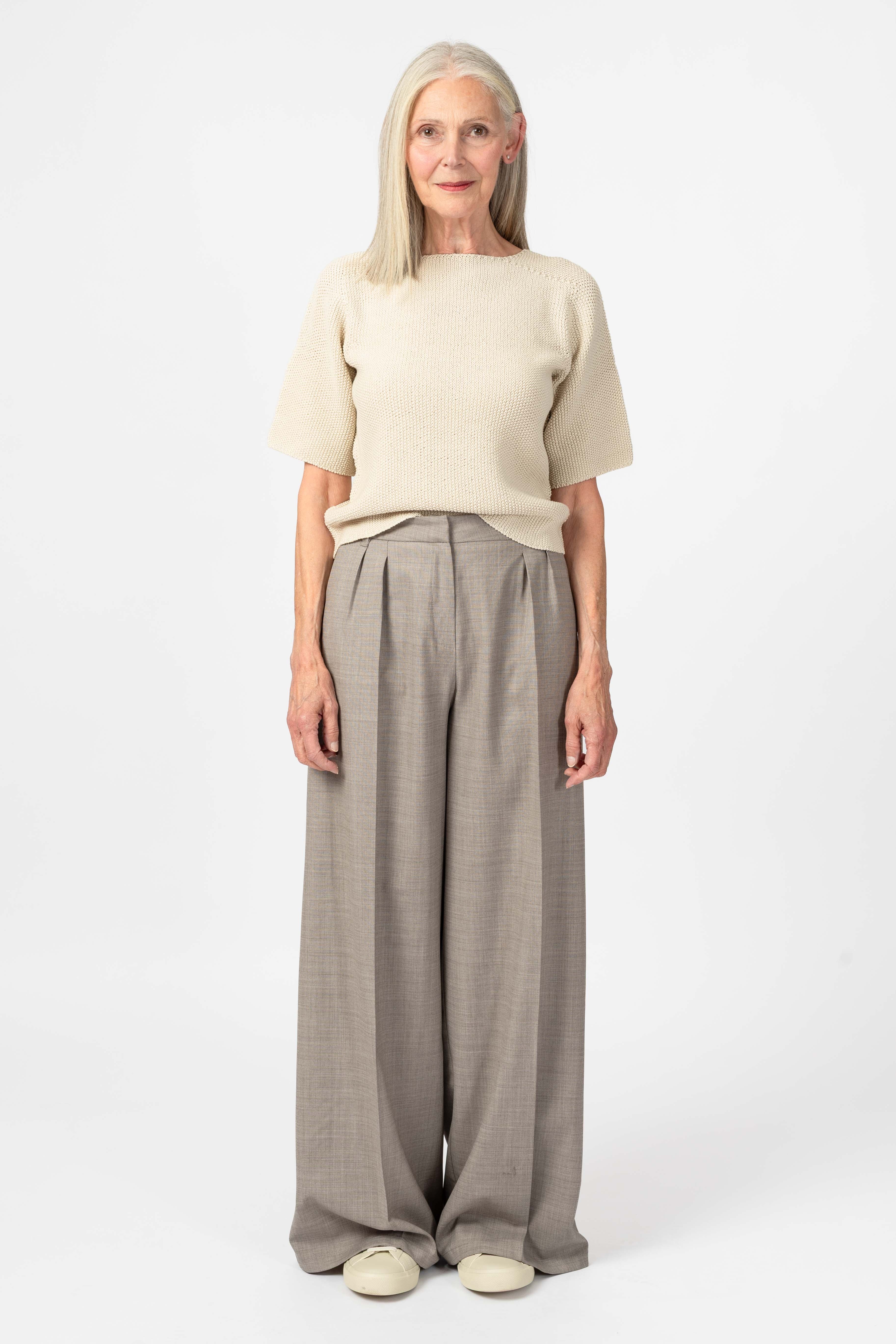 NNIstudio - PALAZZO Hose Wool - Phantom Black - XS -