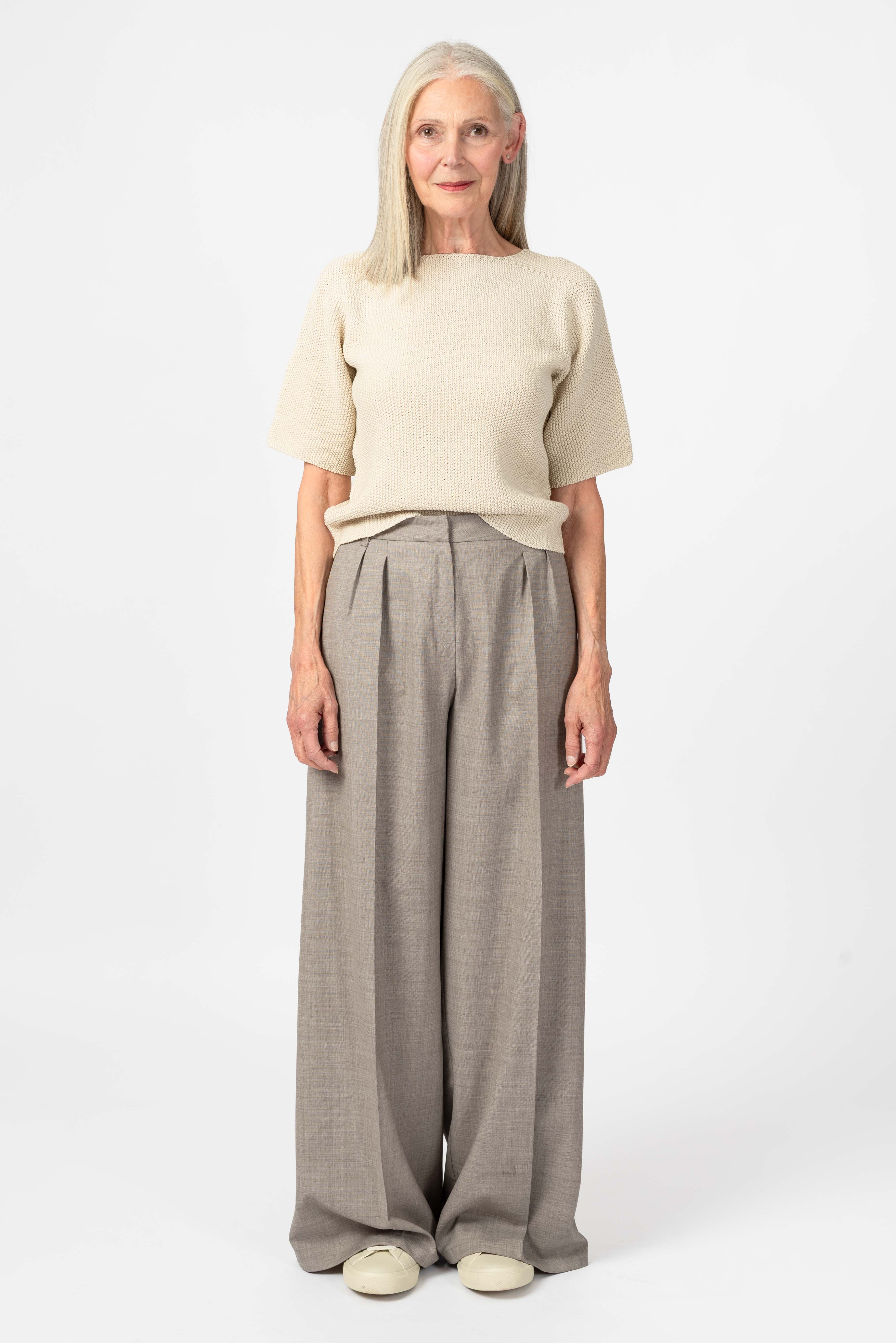 NNIstudio - PALAZZO Hose Wool - Phantom Black - XS -