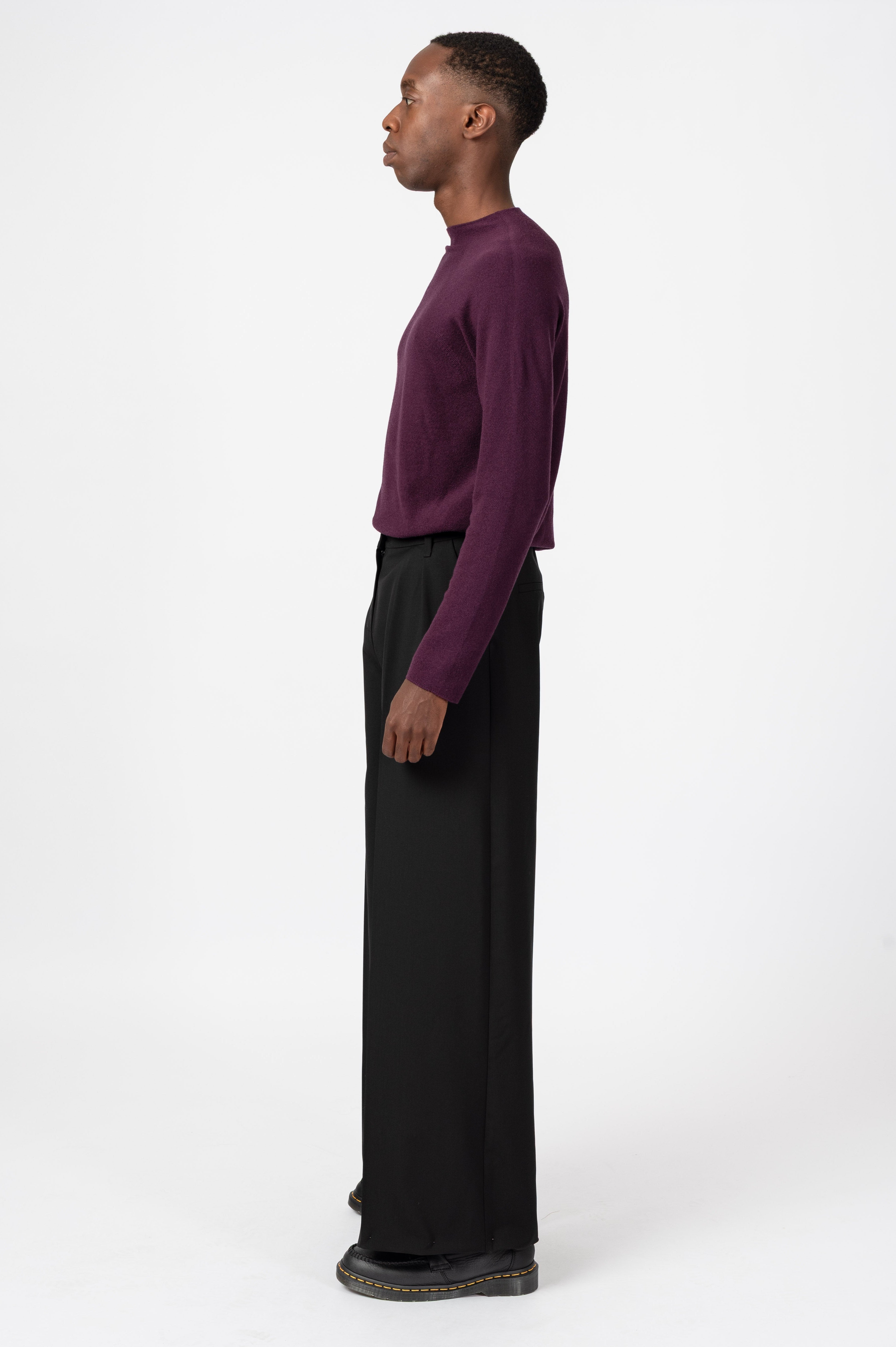 NNIstudio - PALAZZO Hose Wool - Phantom Black - XS -