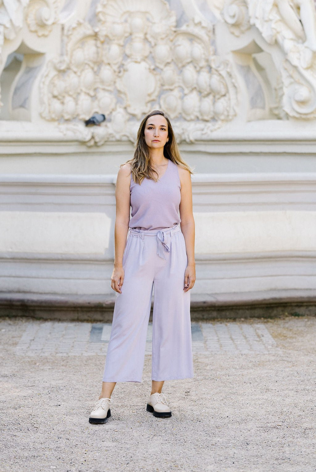 NNIstudio - PAPERBAG Culotte Satin - Misty Lilac - XS -