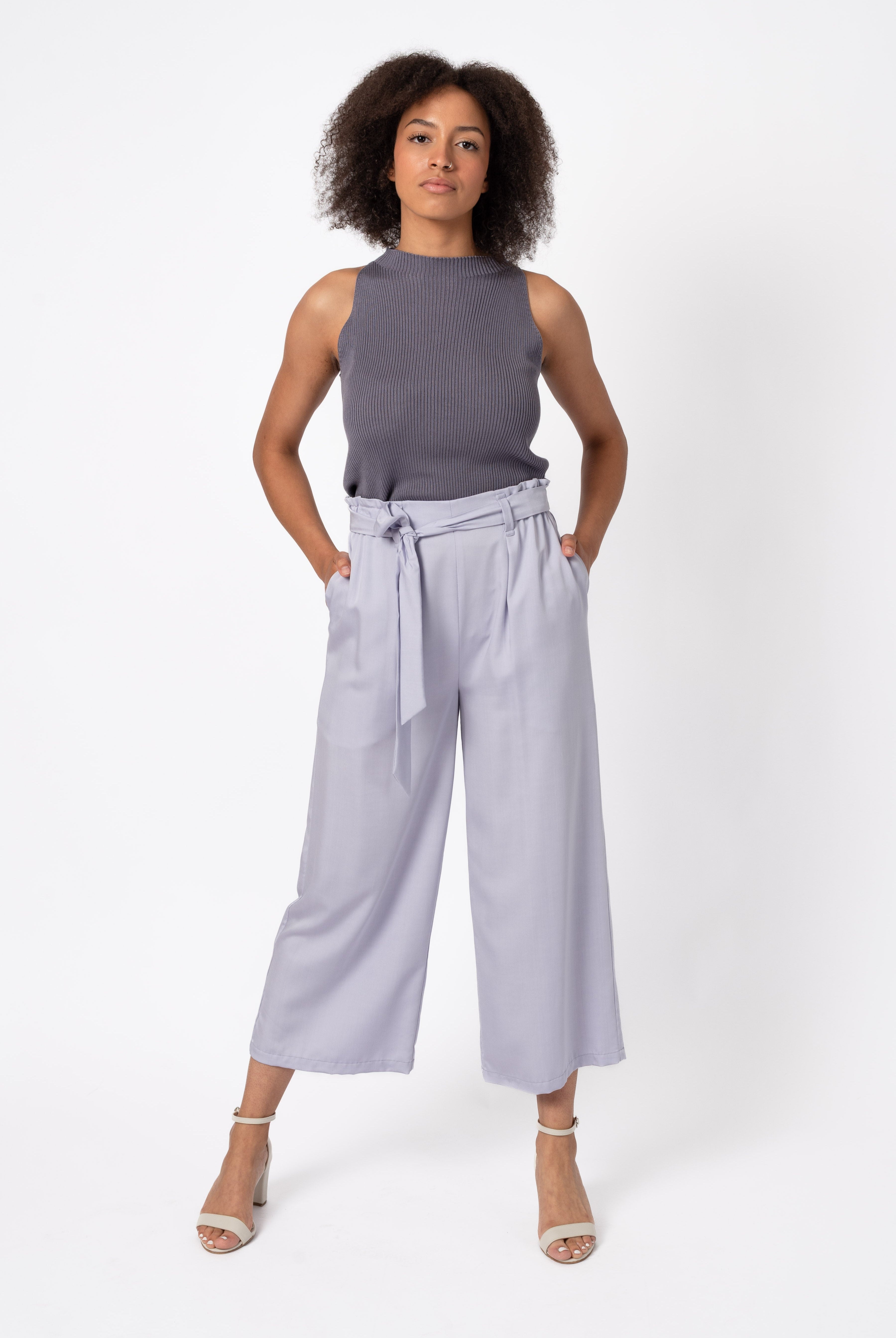 NNIstudio - PAPERBAG SATIN Culotte - Misty Lilac - XS -