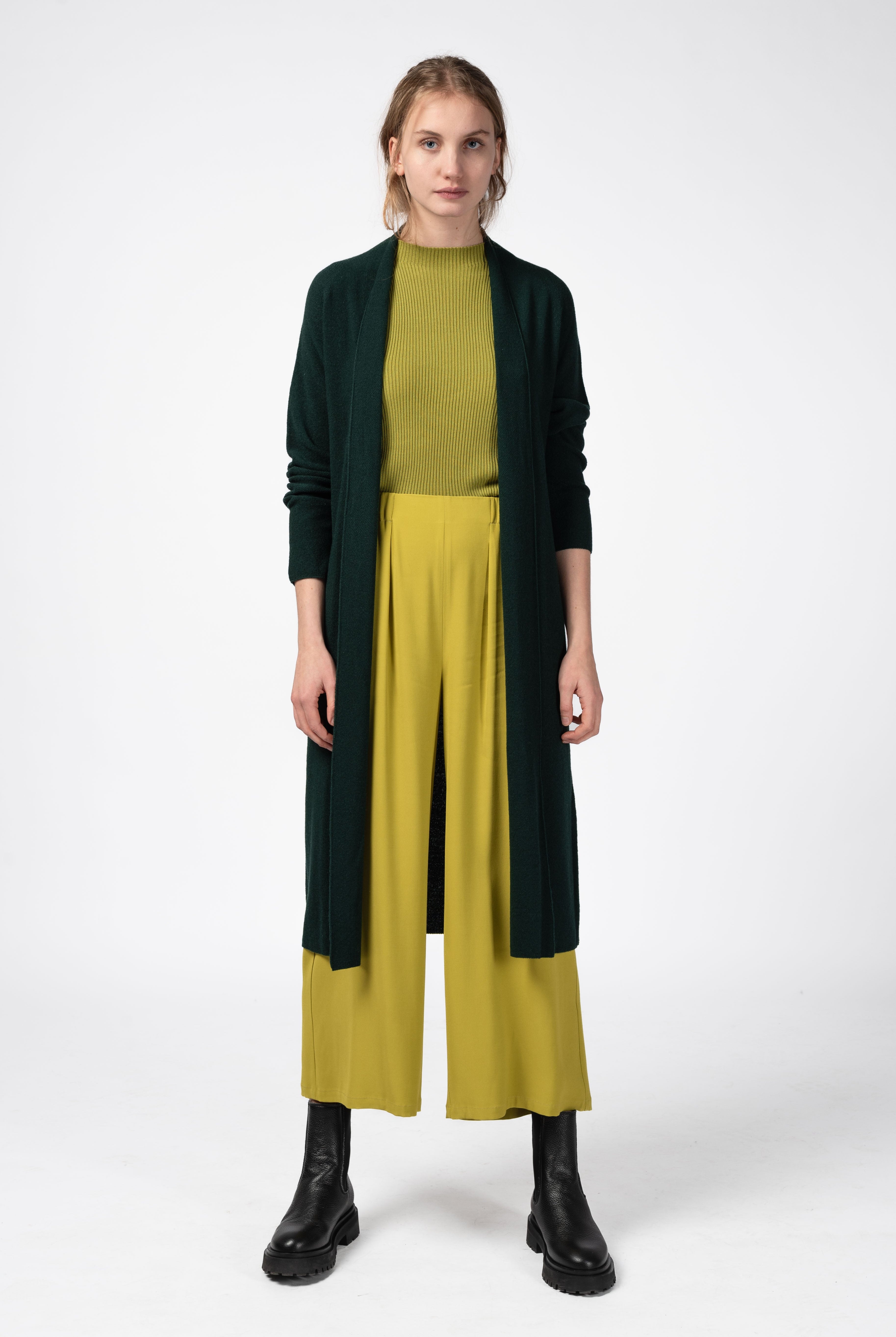 NNIstudio - RICE 2.0 Strickmantel - Dark Green - XS -