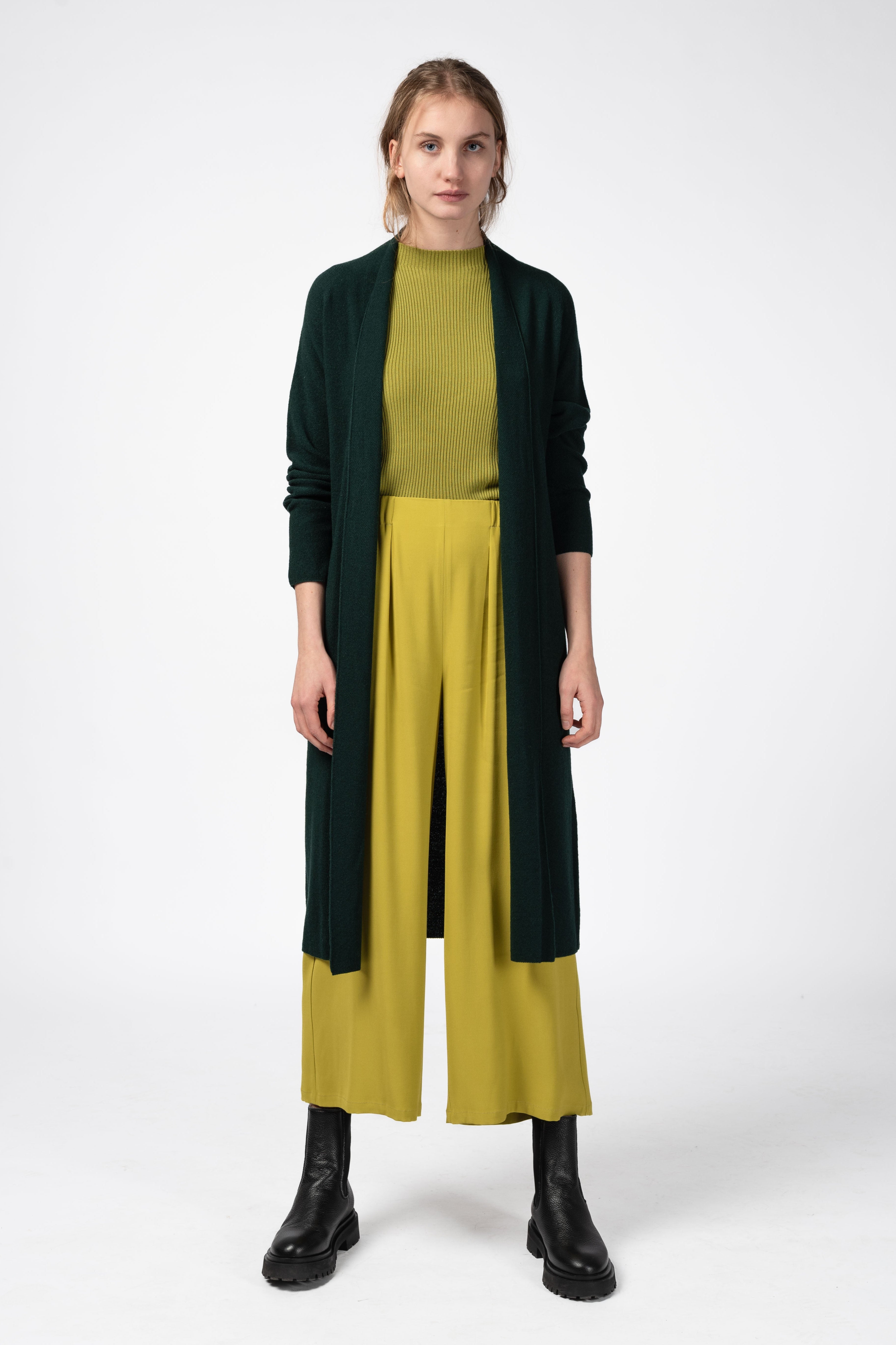 NNIstudio - RICE 2.0 Strickmantel - Dark Green - XS -