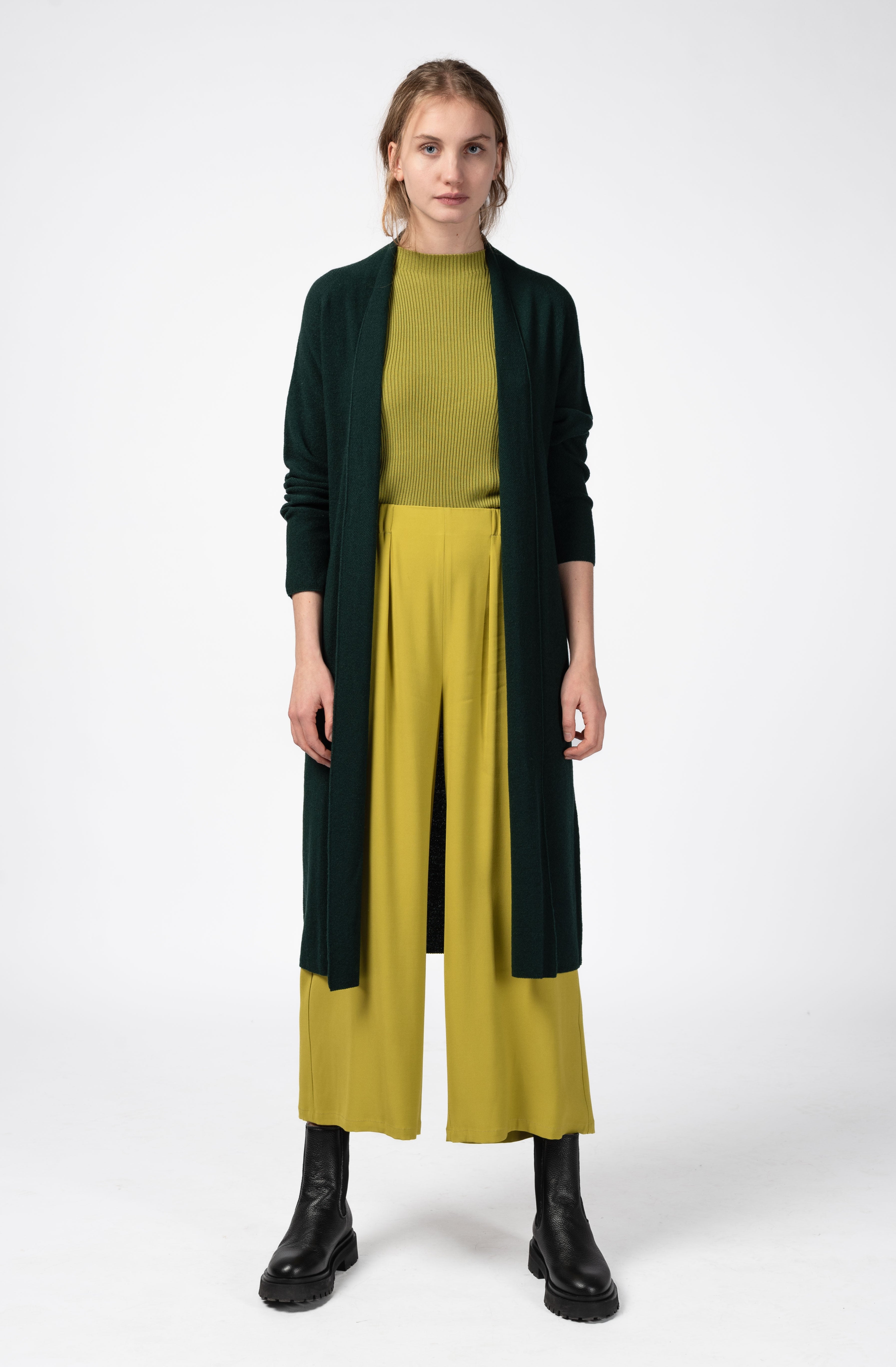 NNIstudio - RICE 2.0 Strickmantel - Dark Green - XS -