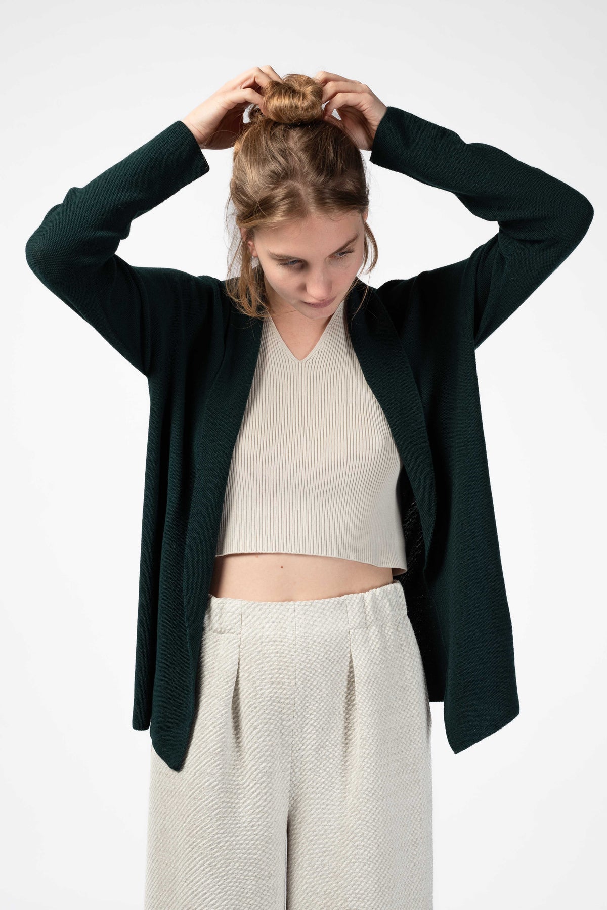 NNIstudio - RICE 3.0 Strickjacke - Dark Green - XS -