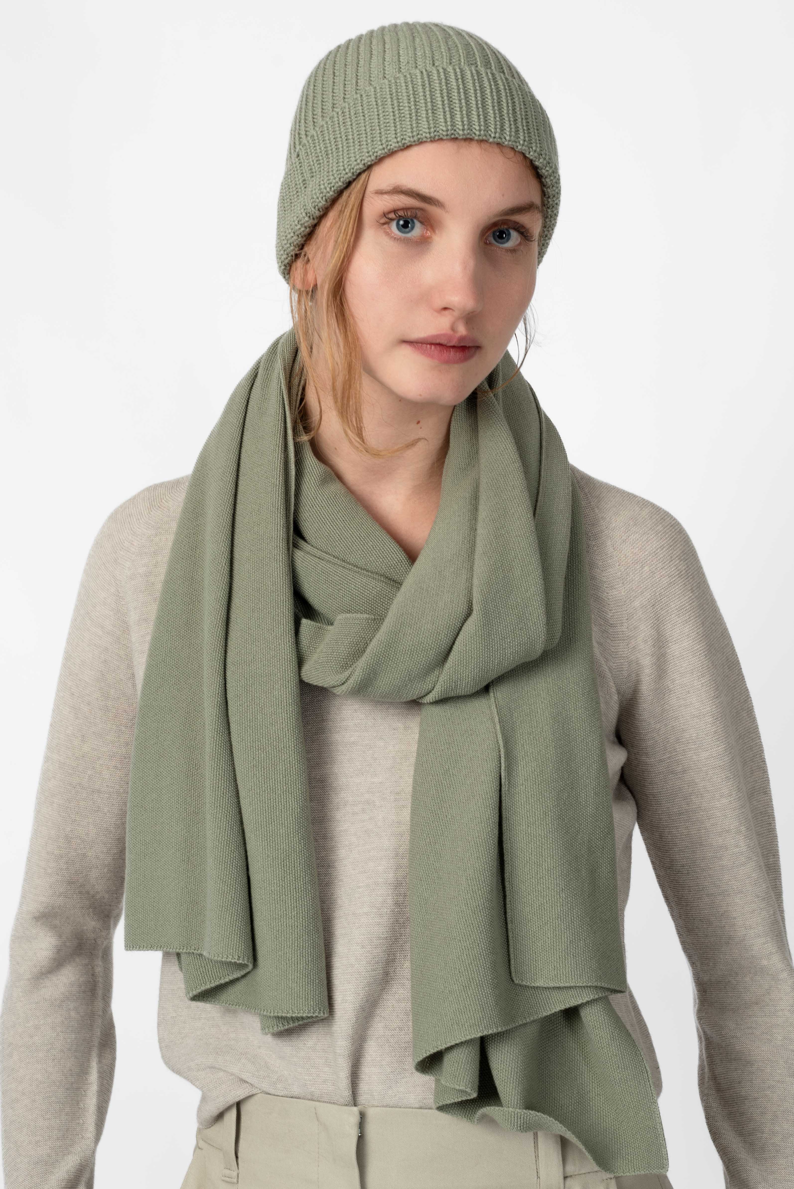 NNIstudio - RICE Stola Unisex - Pale Green - ONESIZE -