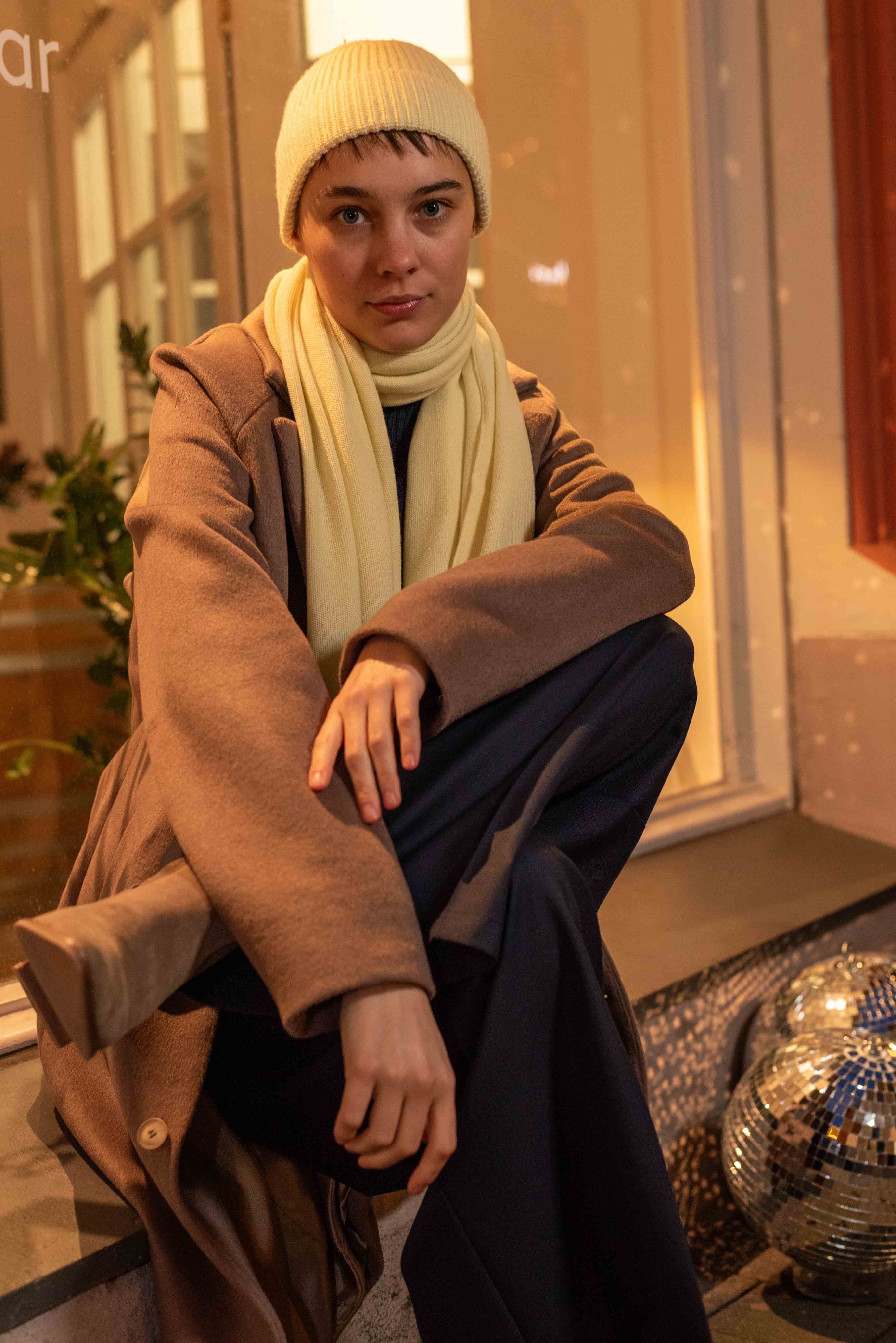 NNIstudio - RICE Stola x CLASSIC Beanie Set - Birch Melange - Birch Melange -