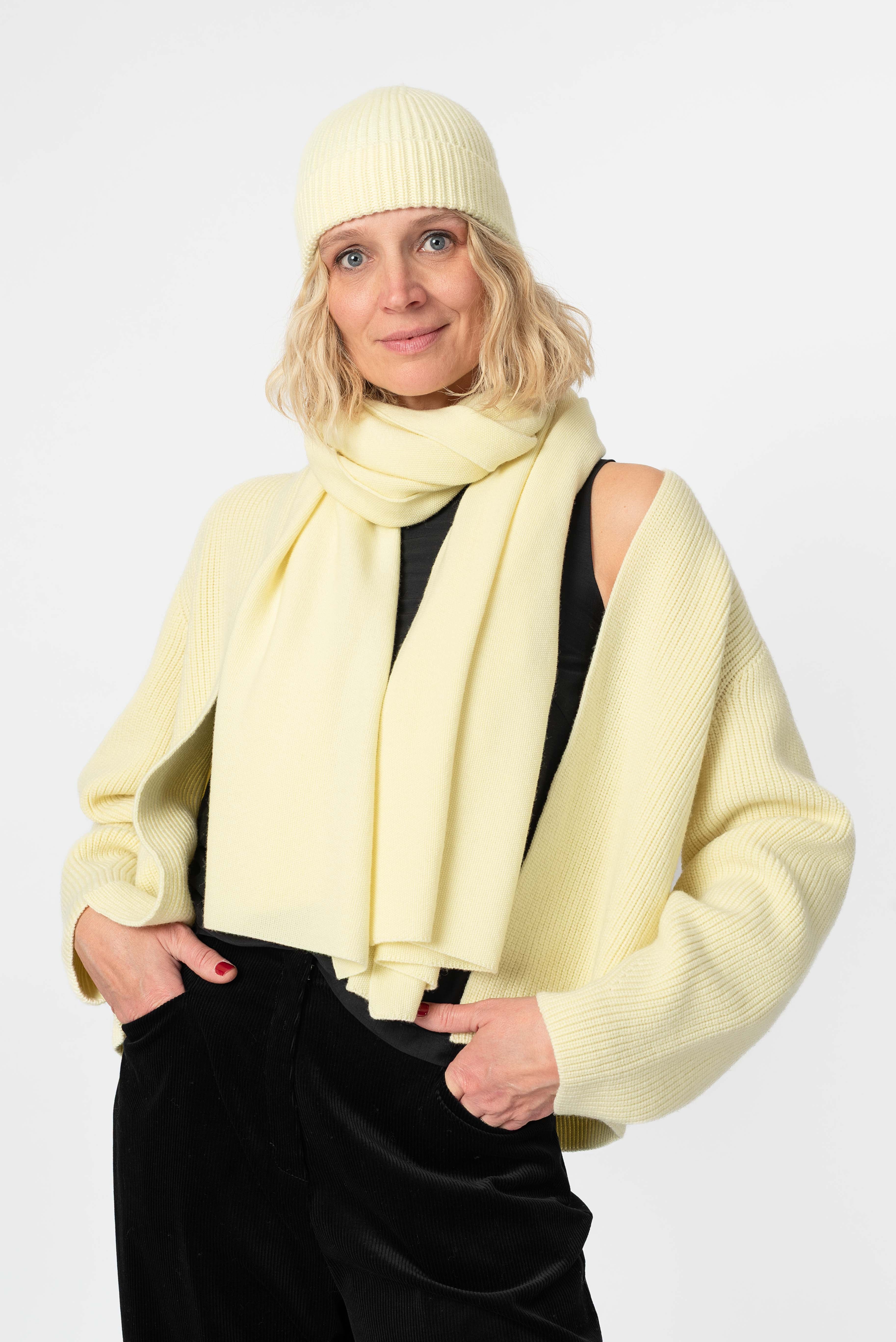 NNIstudio - RICE Strick - Stola - Birch Melange -