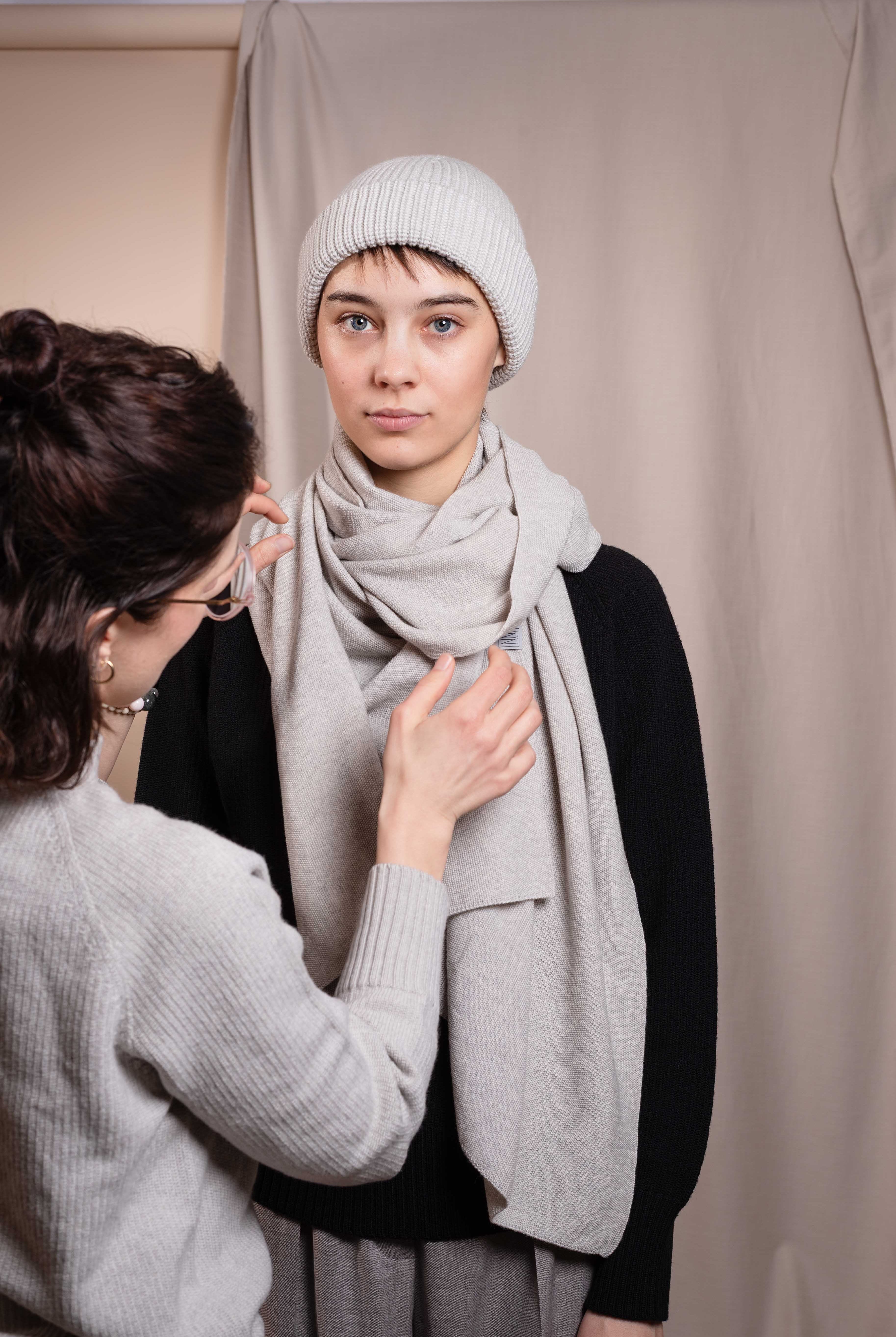 NNIstudio - RICE Strick - Stola - Brown Sugar -