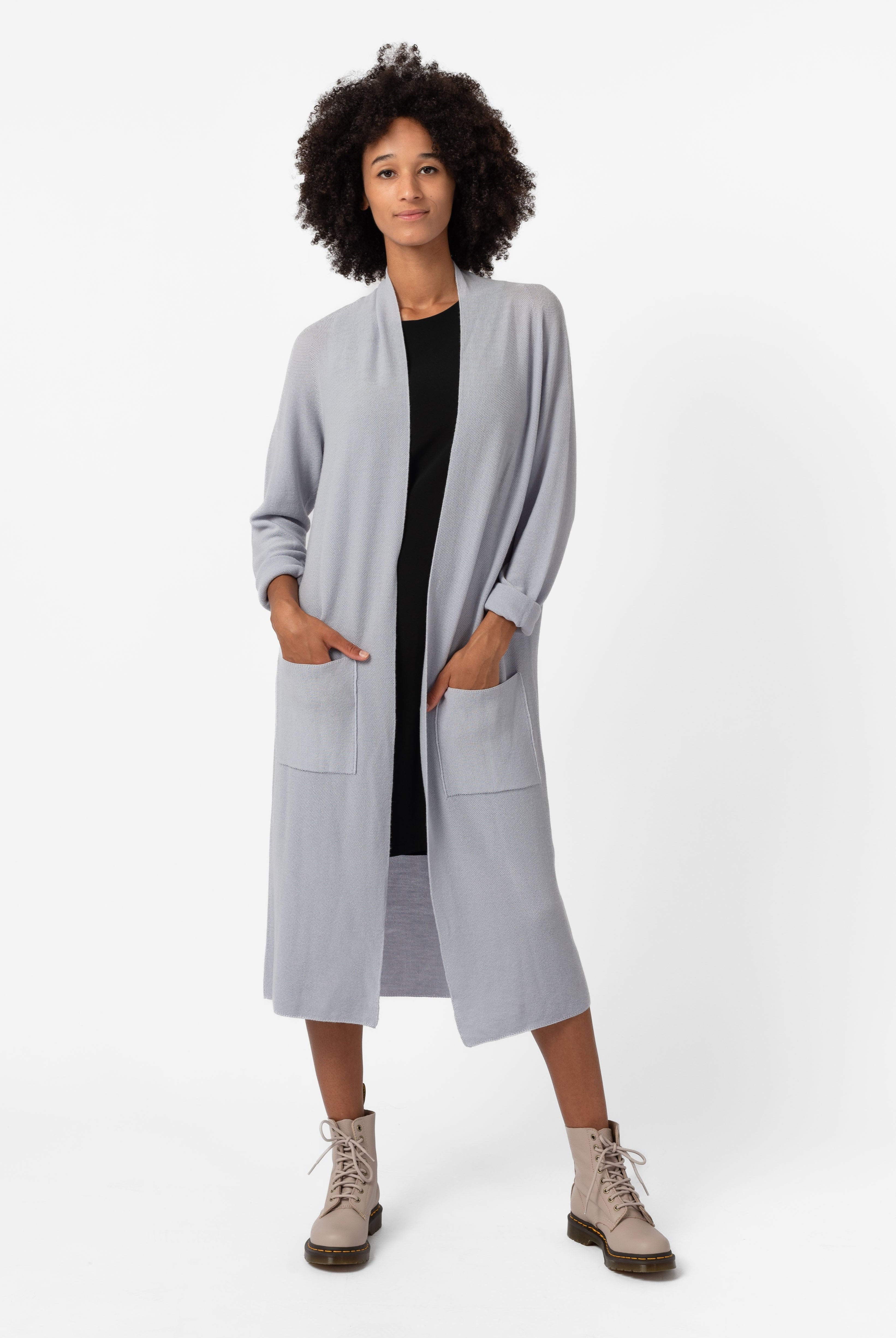 NNIstudio - RICE Strickmantel - Flieder - XS -