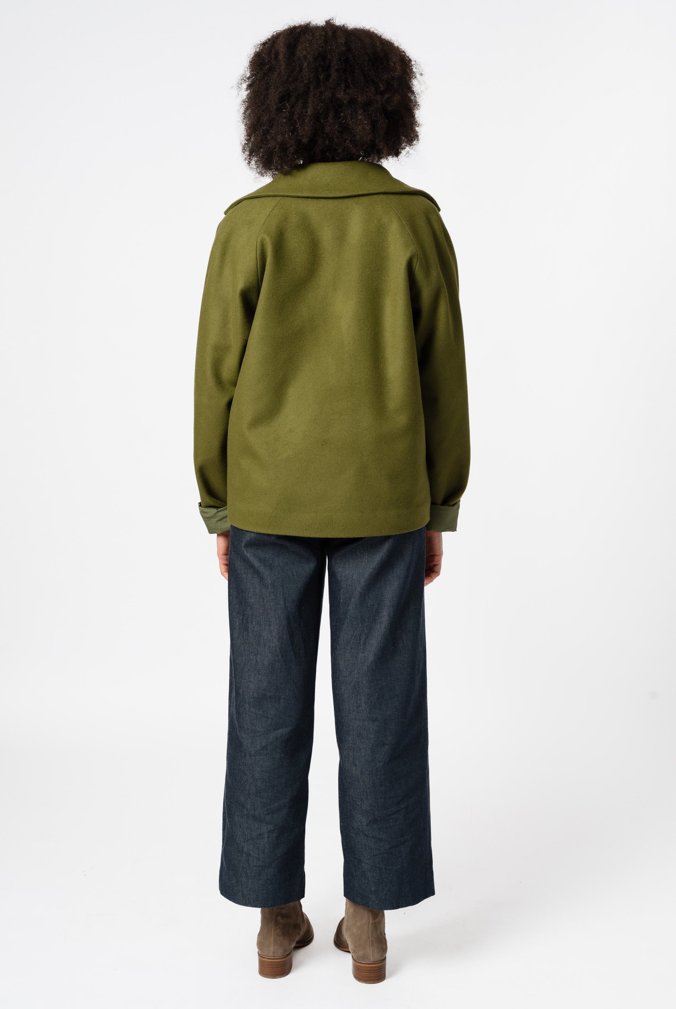 NNIstudio - SHORTCOAT 2.0 Wool Jacke - Olive Drab - XS -