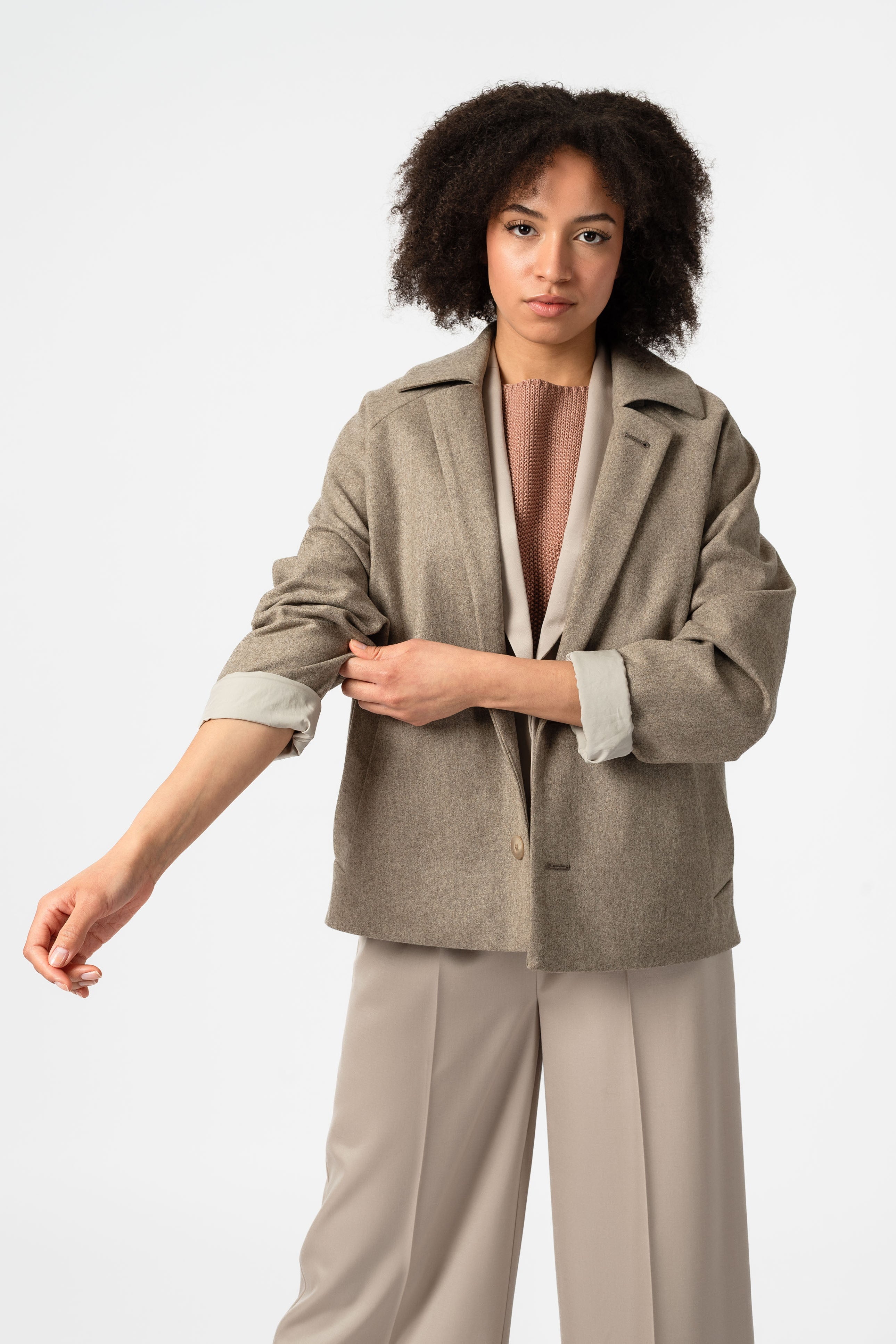 NNIstudio - SHORTCOAT 2.0 Wool Jacke - Olive Drab - XS -