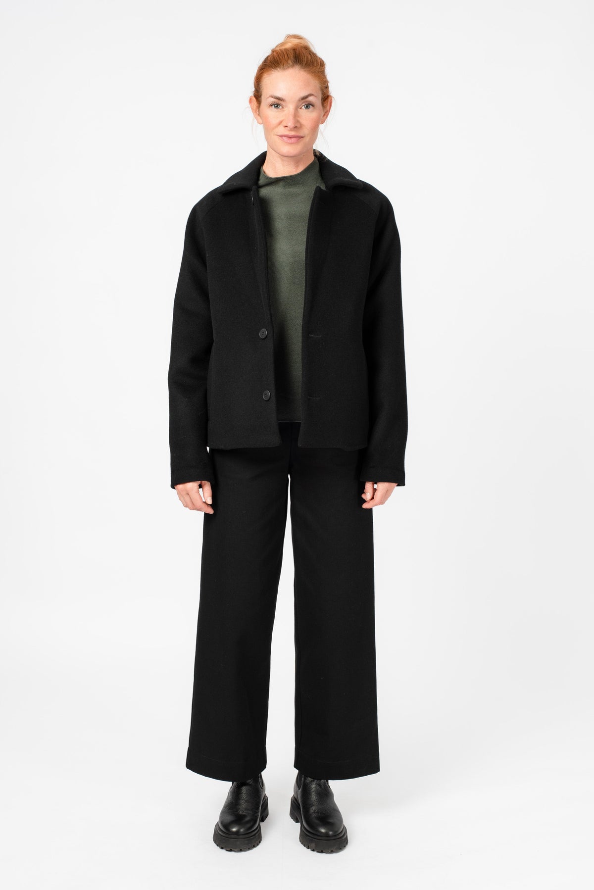NNIstudio - SHORTCOAT 2.0 Wool Jacke - Olive Drab - XS -