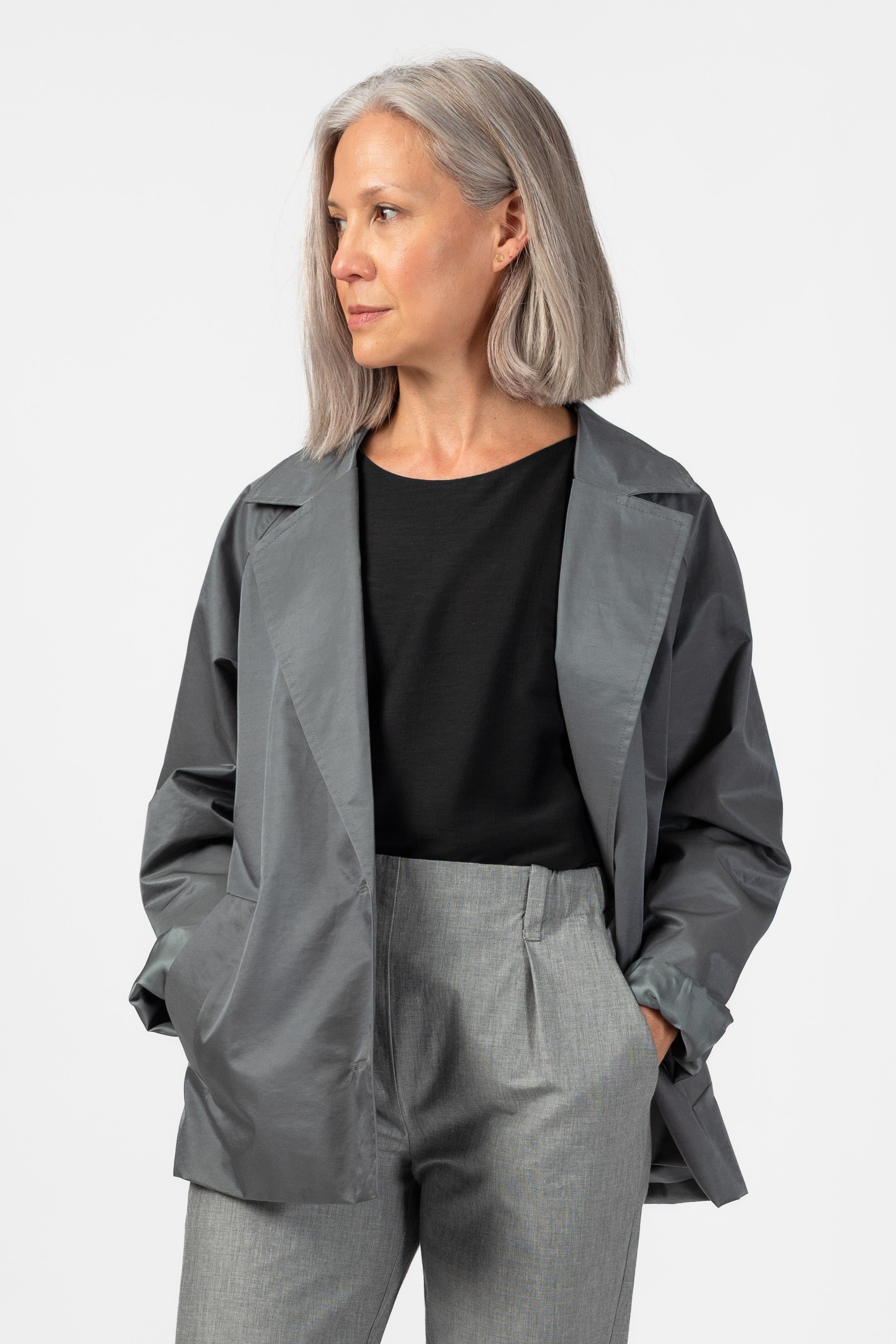 NNIstudio - SHORTCOAT Light Unisex - Beluga Grey - S -