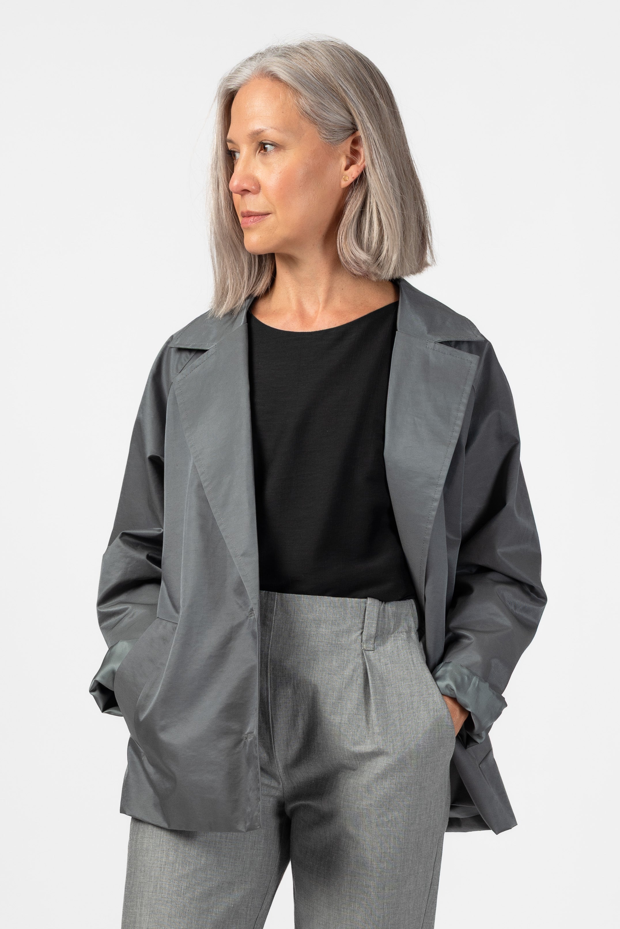 NNIstudio - SHORTCOAT Light Unisex - Beluga Grey - S -