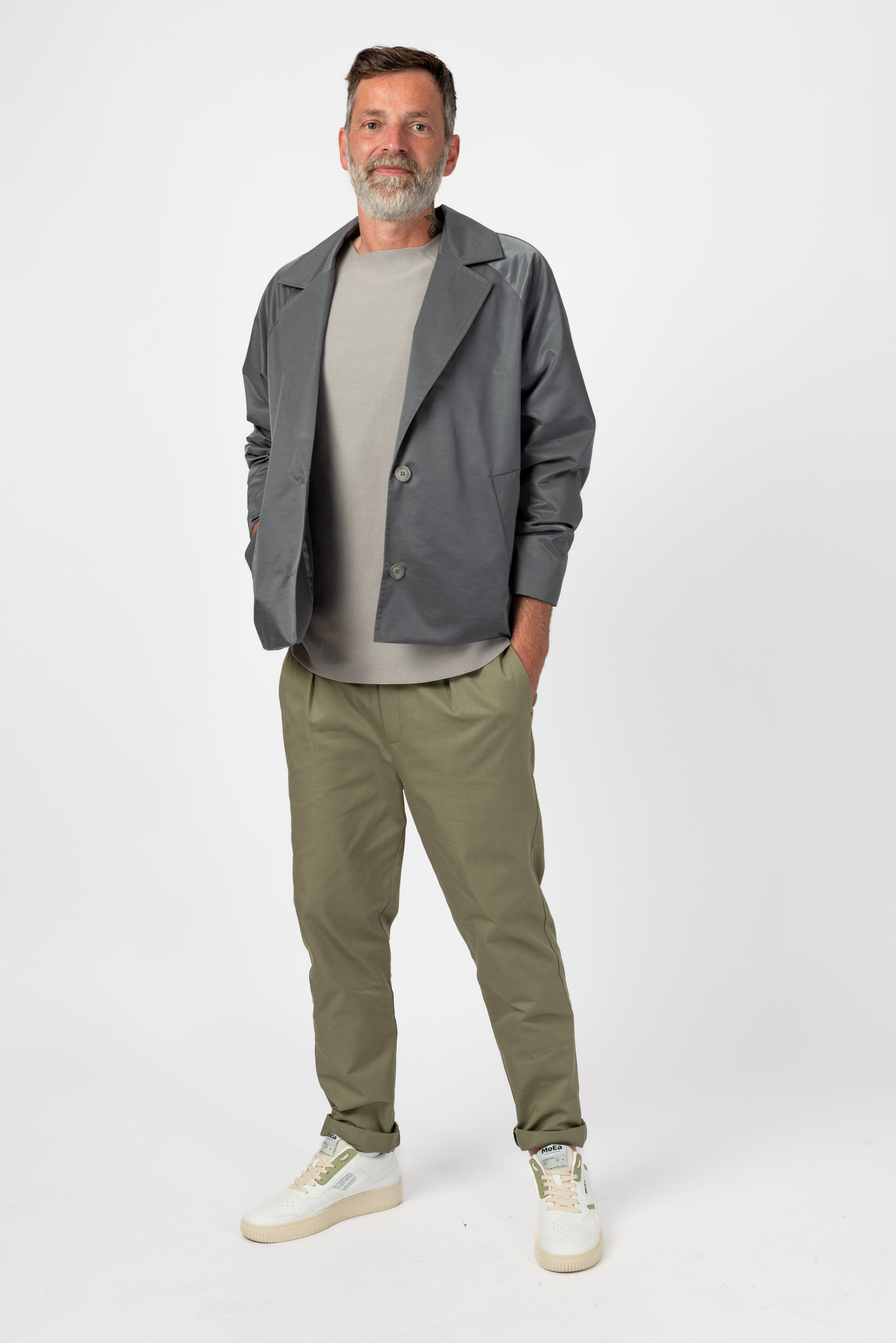 NNIstudio - SHORTCOAT Light Unisex - Beluga Grey - S -